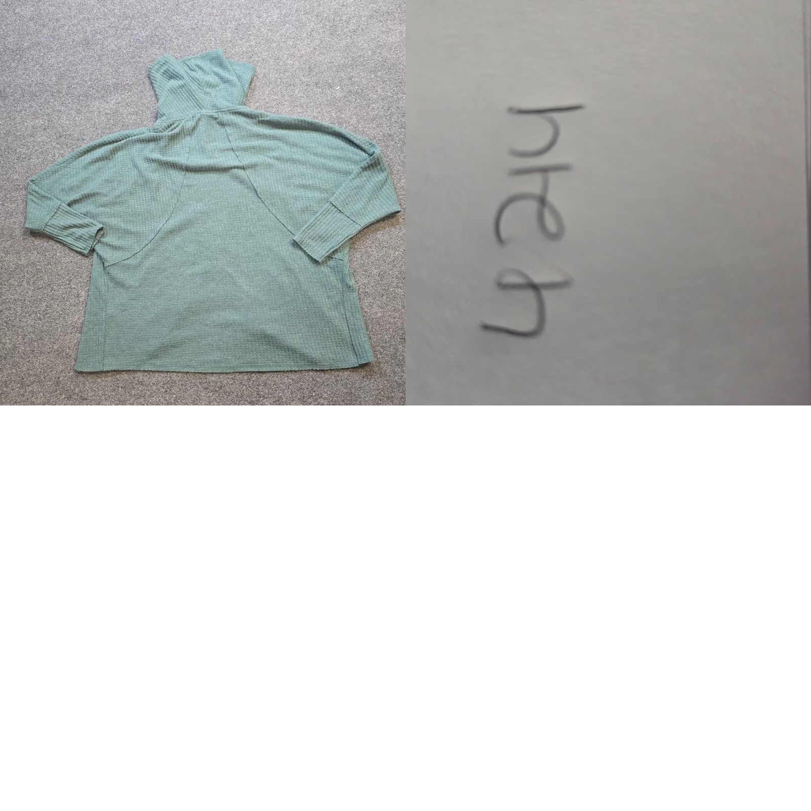 Vintage LuLaRoe Top Womens M Green Cowl Neck Waffle Knit Open Front Blouse Shirt Casual Basic Size M / US 6-8 / IT 42-44 - 8 Thumbnail