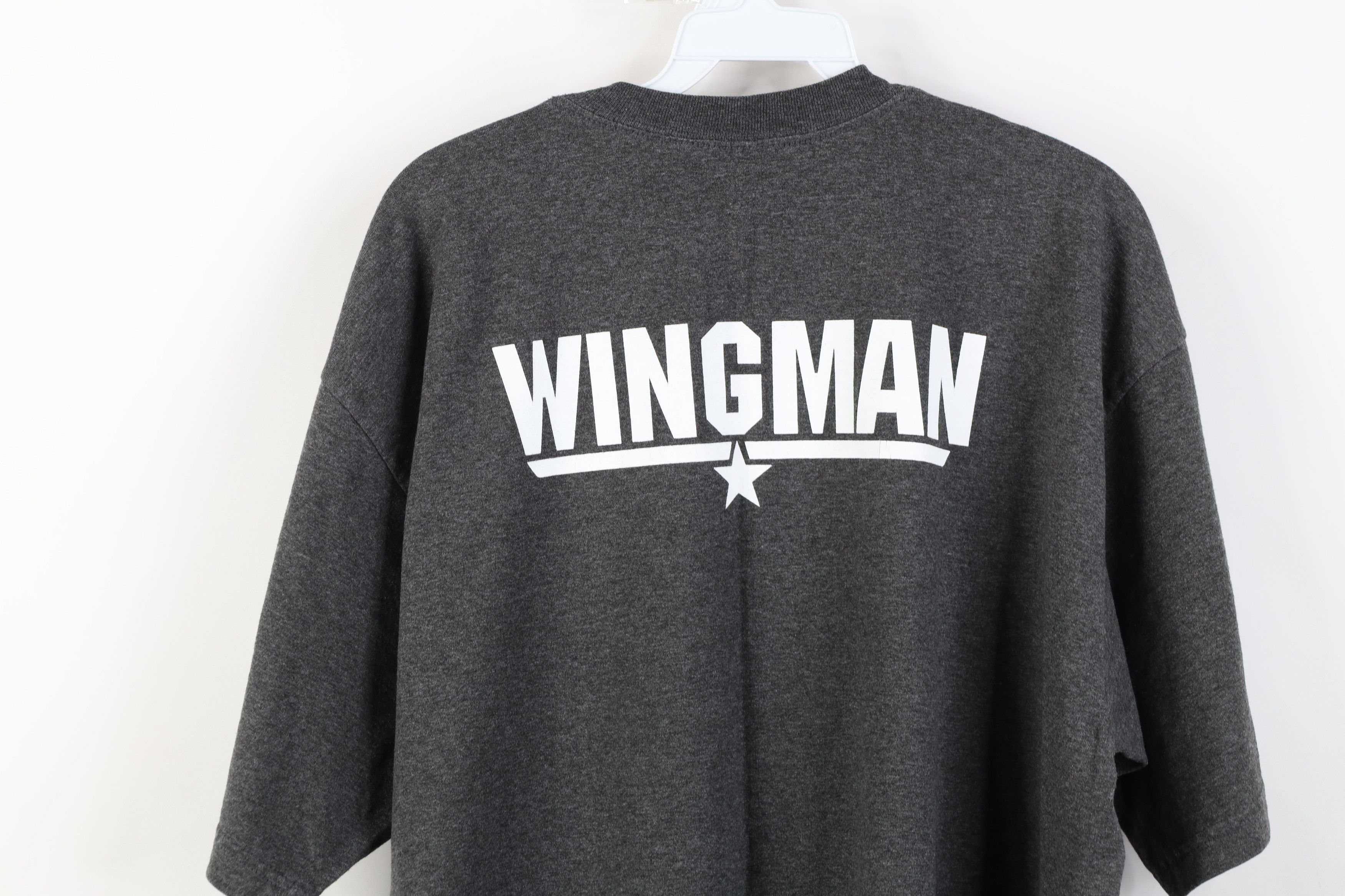Vintage Vintage Y2K 2004 Spell Top Gun Movie Wingman T-Shirt Gray Size US XL / EU 56 / 4 - 11 Thumbnail