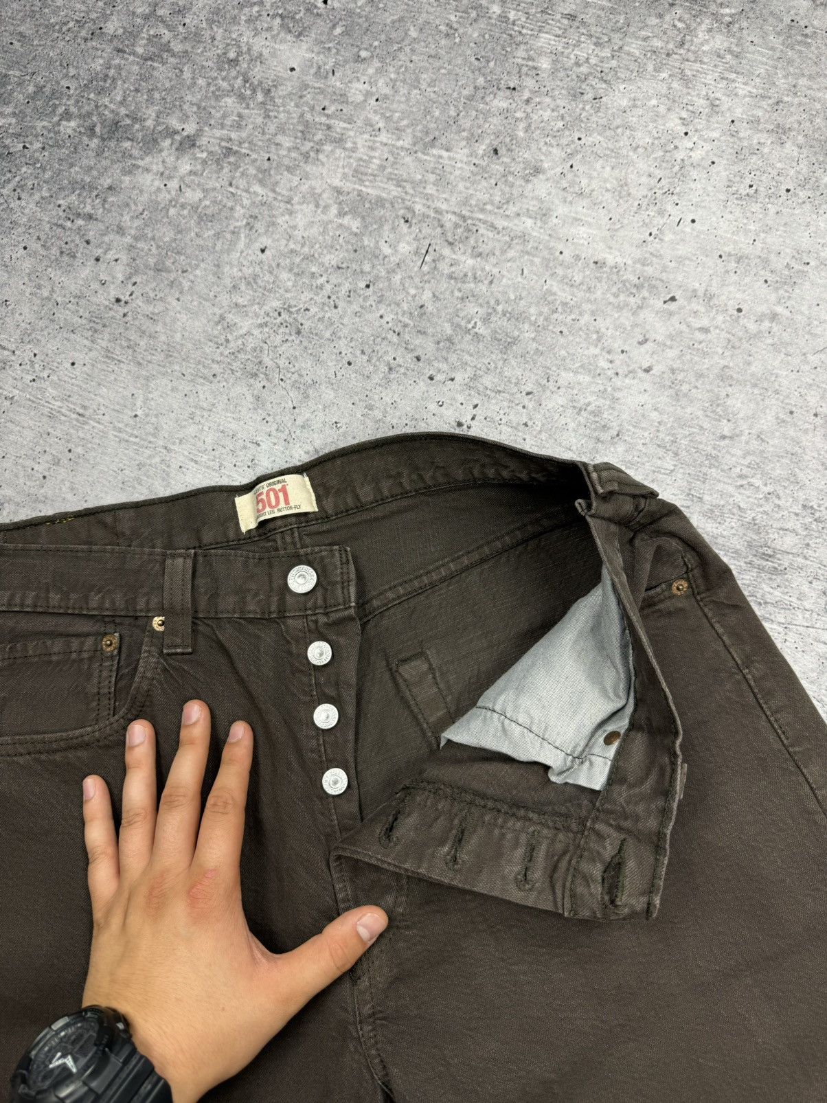 Levi's × Levi's Vintage Clothing × Vintage Vintage Levi’s 501 Rare Brown Denim Jeans Trousers Pants Size US 33 - 9 Thumbnail