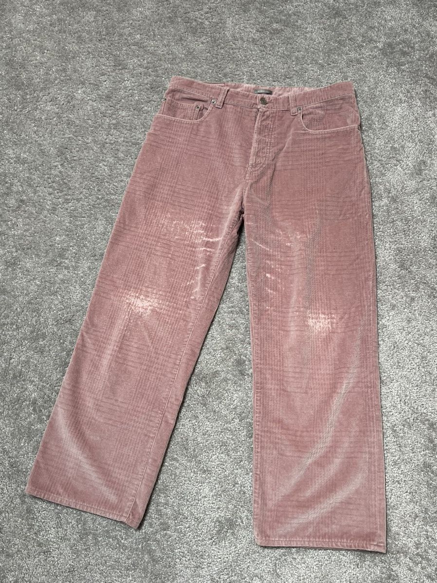 Dior SAMPLE Christian Dior Couture Velvet Pink Cropped Pants Size US 31 - 5 Thumbnail
