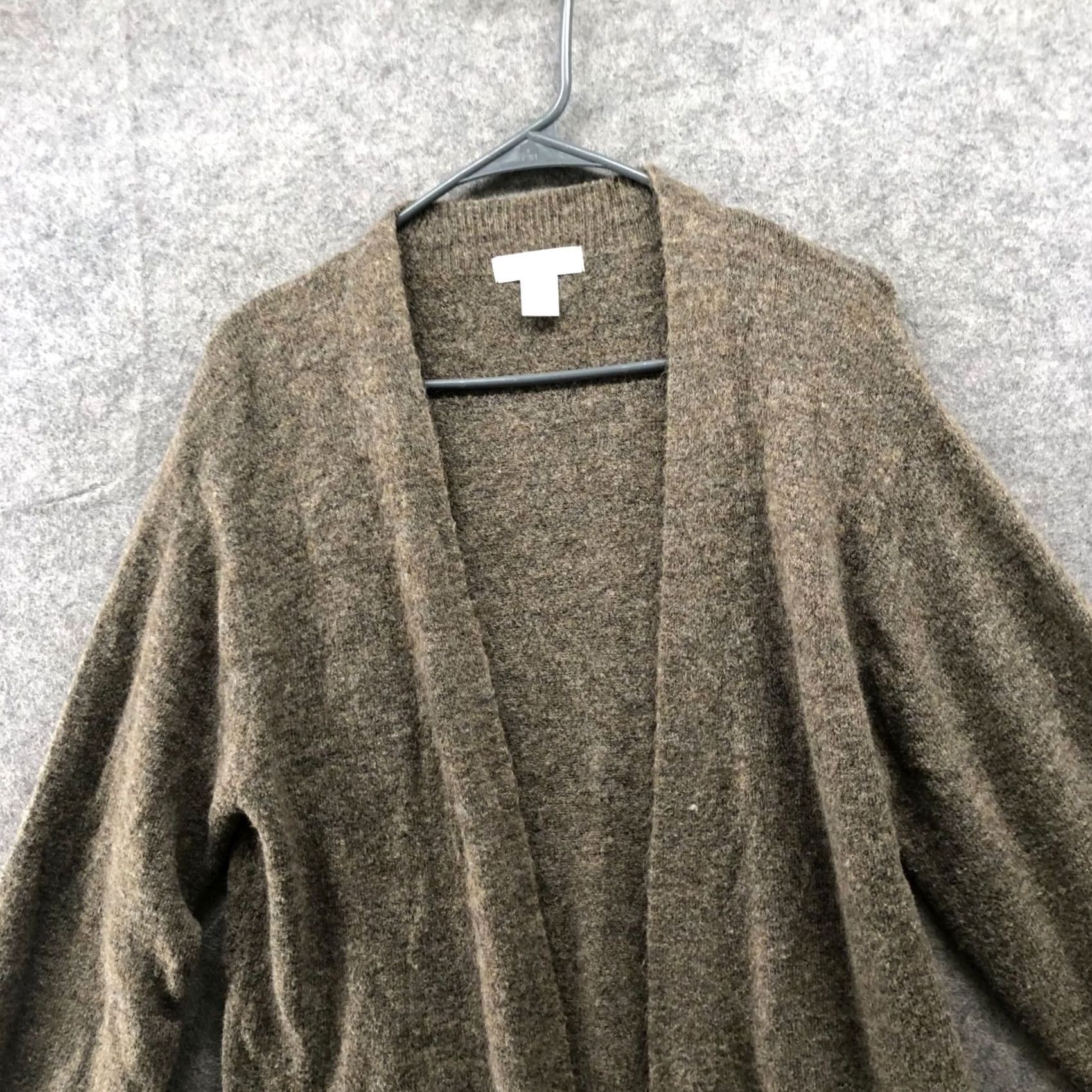 H&M H&M Cardigan Womens XS Brown Open Front Longline Balloon Sleeve Soft Fuzzy Knit Open Front Autumn Winter Fall Casual | Regular Fit Size XS / US 0-2 / IT 36-38 - 3 Thumbnail
