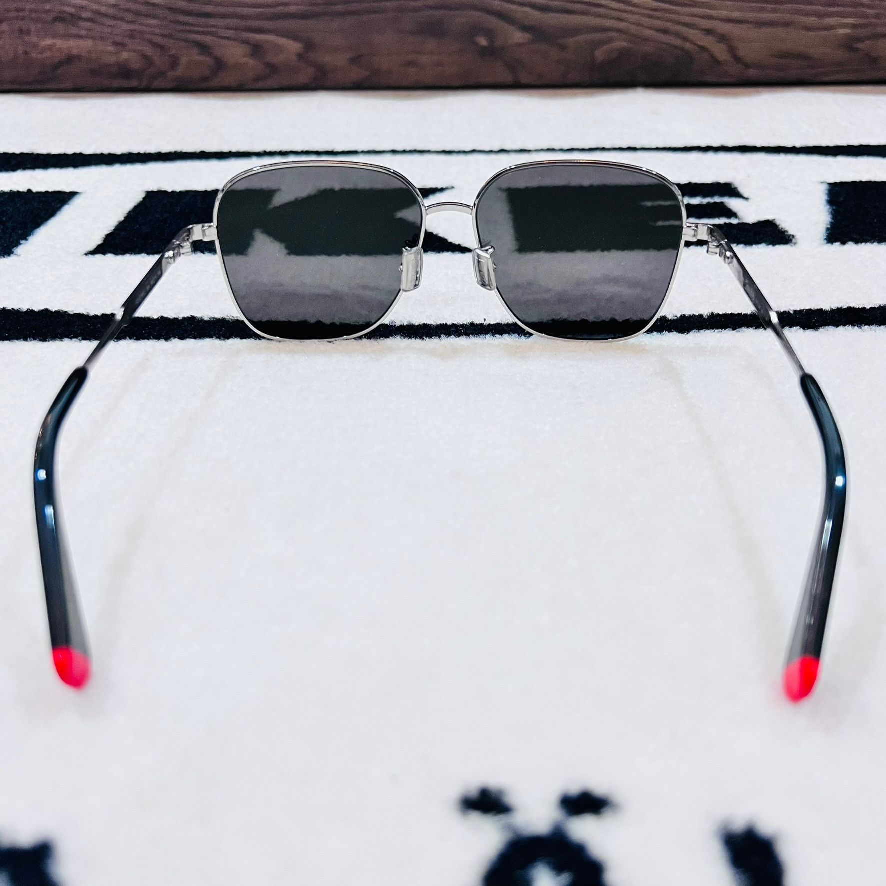 Kenzo Kenzo 16A Metal Frame Rectangular Aviator Red Sunglasse Size ONE SIZE - 5 Thumbnail