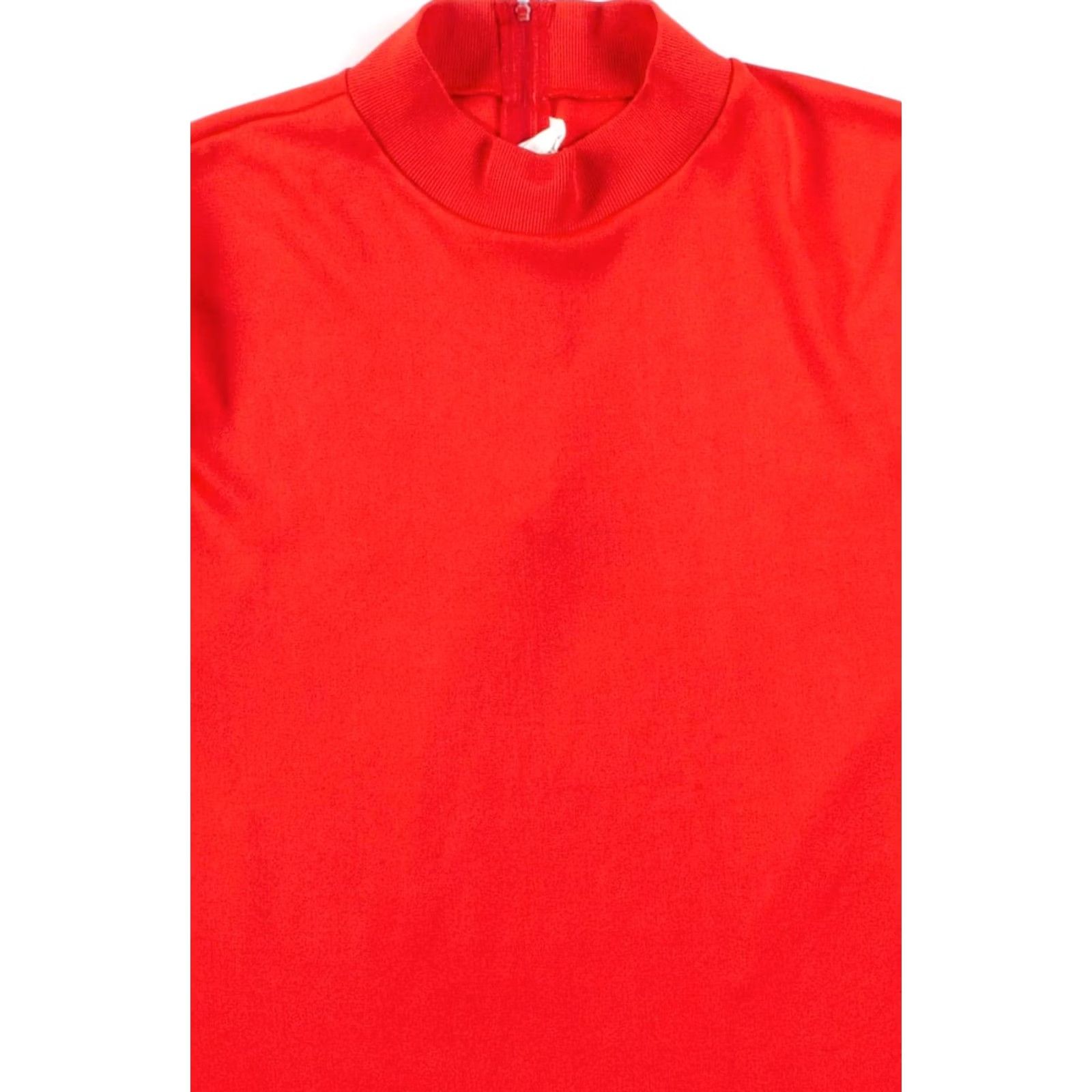 Sears VINTAGE Sears Top Woman Red Shirt Short Sleeve Large Polyester Blouse Women's Retro 42 size Large Red Sears Size L / US 10 / IT 46 - 2 Thumbnail