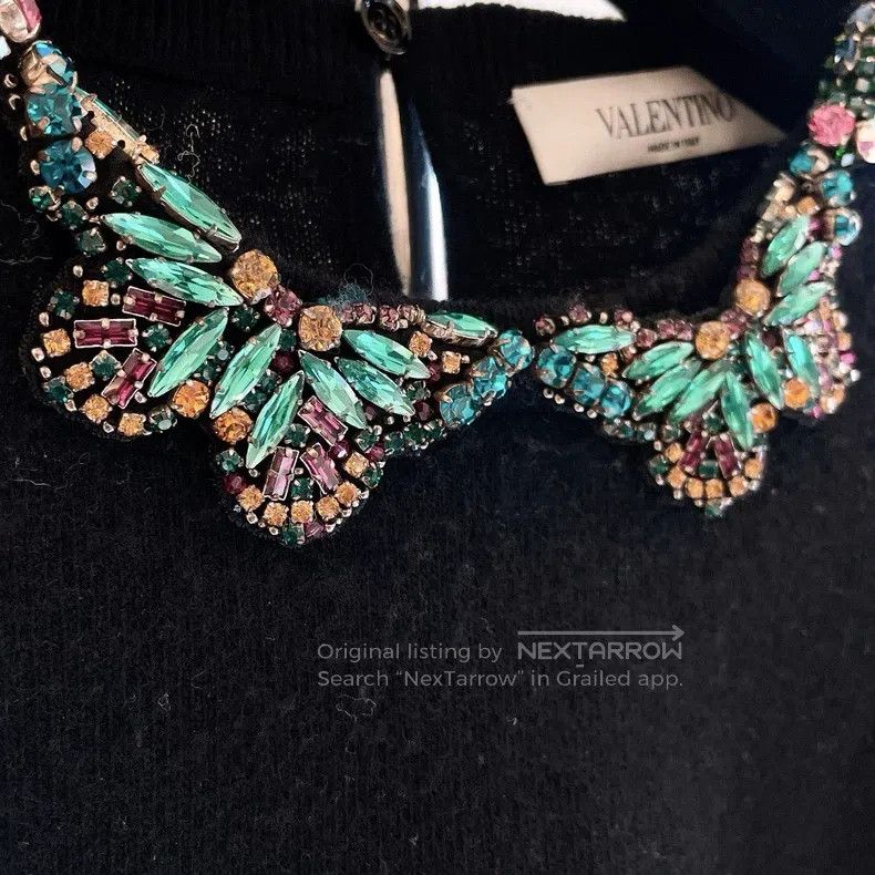 Valentino Valentino Crew neck, doll neck, butterfly neck, cashmere s Size S / US 4 / IT 40 - 5 Thumbnail