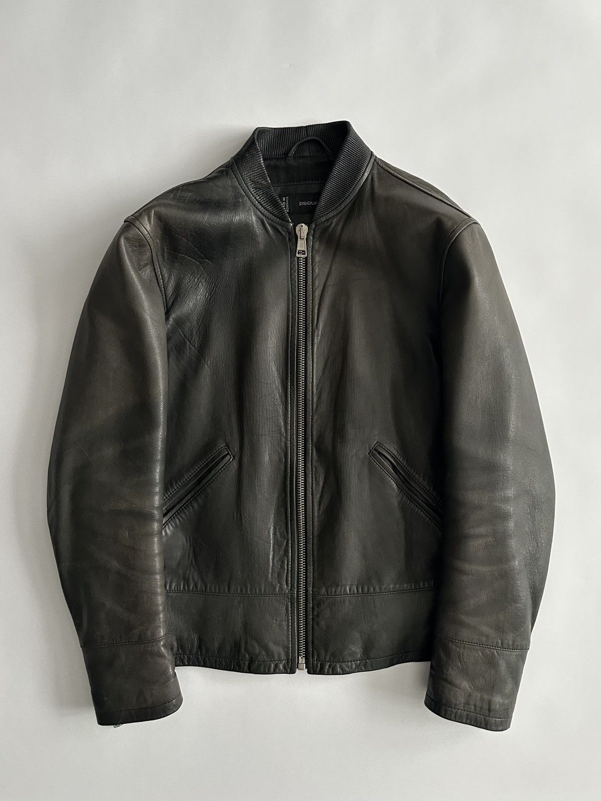 Dsquared2 Dsquared2 2000’s Patina Leather Zip Jacket Size US S / EU 44-46 / 1 - 1 Thumbnail
