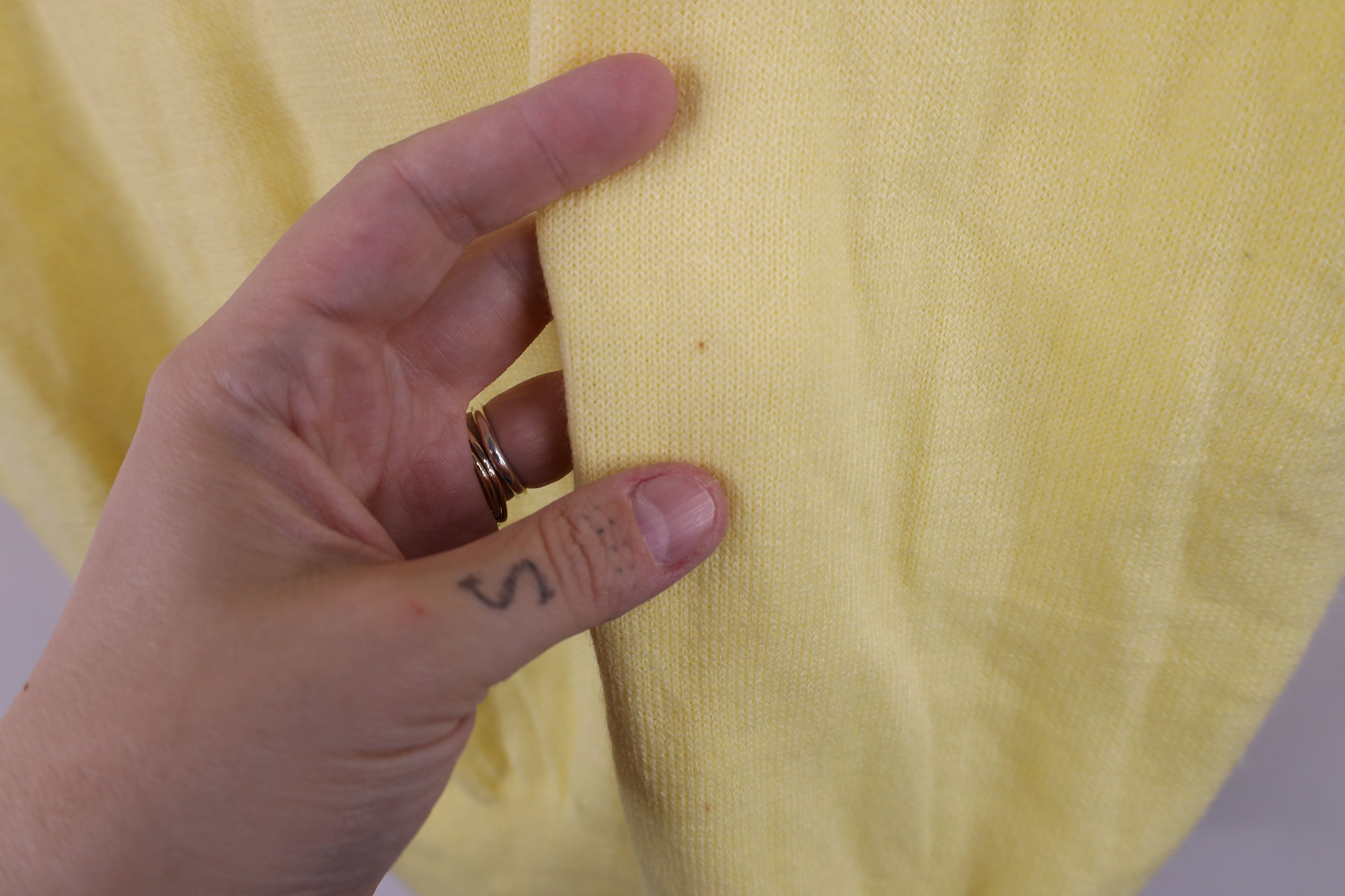 Vintage Deadstock Vintage 70s Streetwear Knit Sweater Vest Yellow Size L / US 10 / IT 46 - 9 Thumbnail