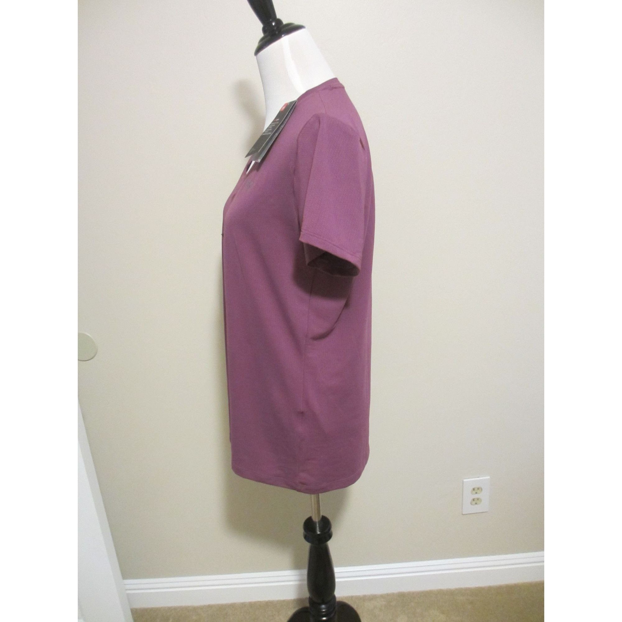 Under Armour Under Armour HeatGear Loose Fit Purple V-Neck Short Sleeve W Size L / US 10 / IT 46 - 4 Thumbnail