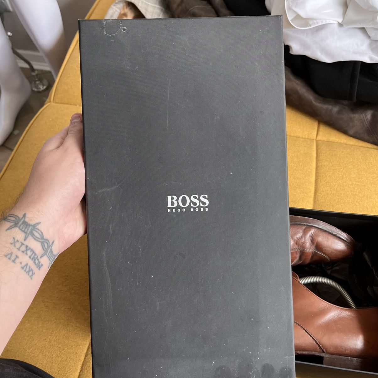 Hugo Boss Hugo Boss Hannover Derby Medium Brown Leather Size US 10 / EU 43 - 12 Thumbnail