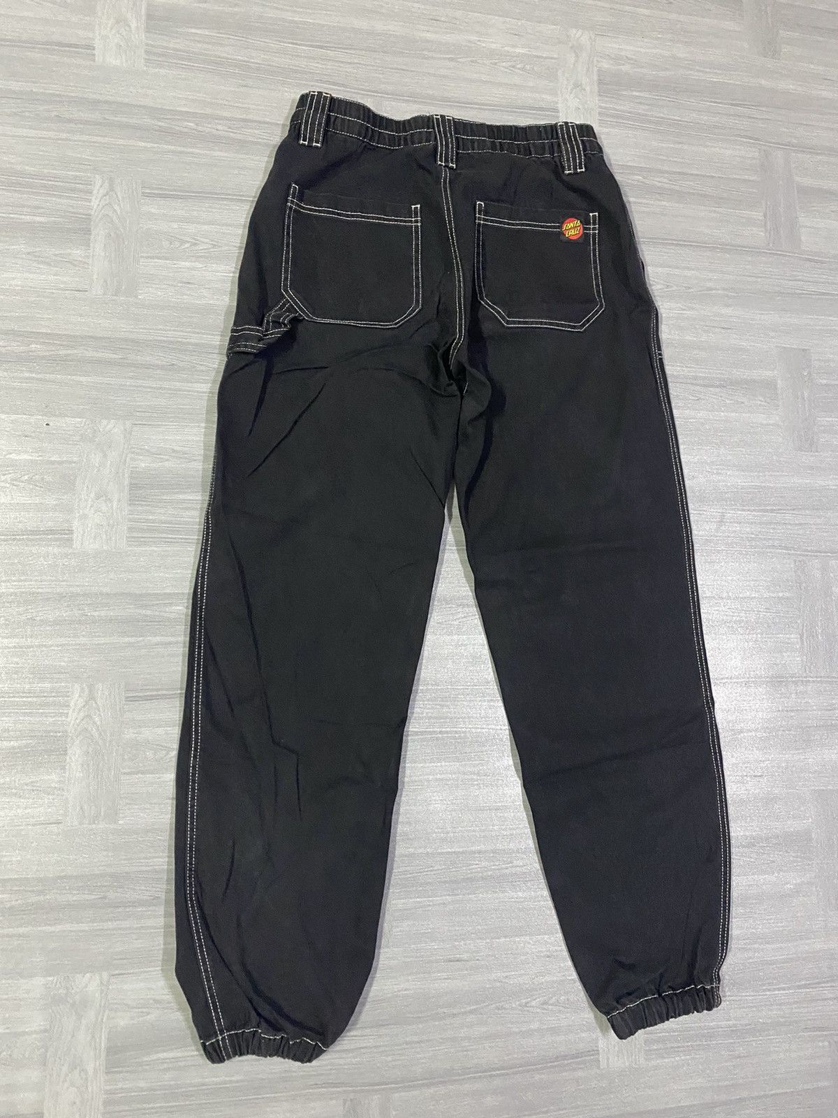 Santa Cruz Skateboards Santa Cruz Y2K Black Skate Cargo Style Elasticated Cuffs Size US 30 / EU 46 - 3 Thumbnail
