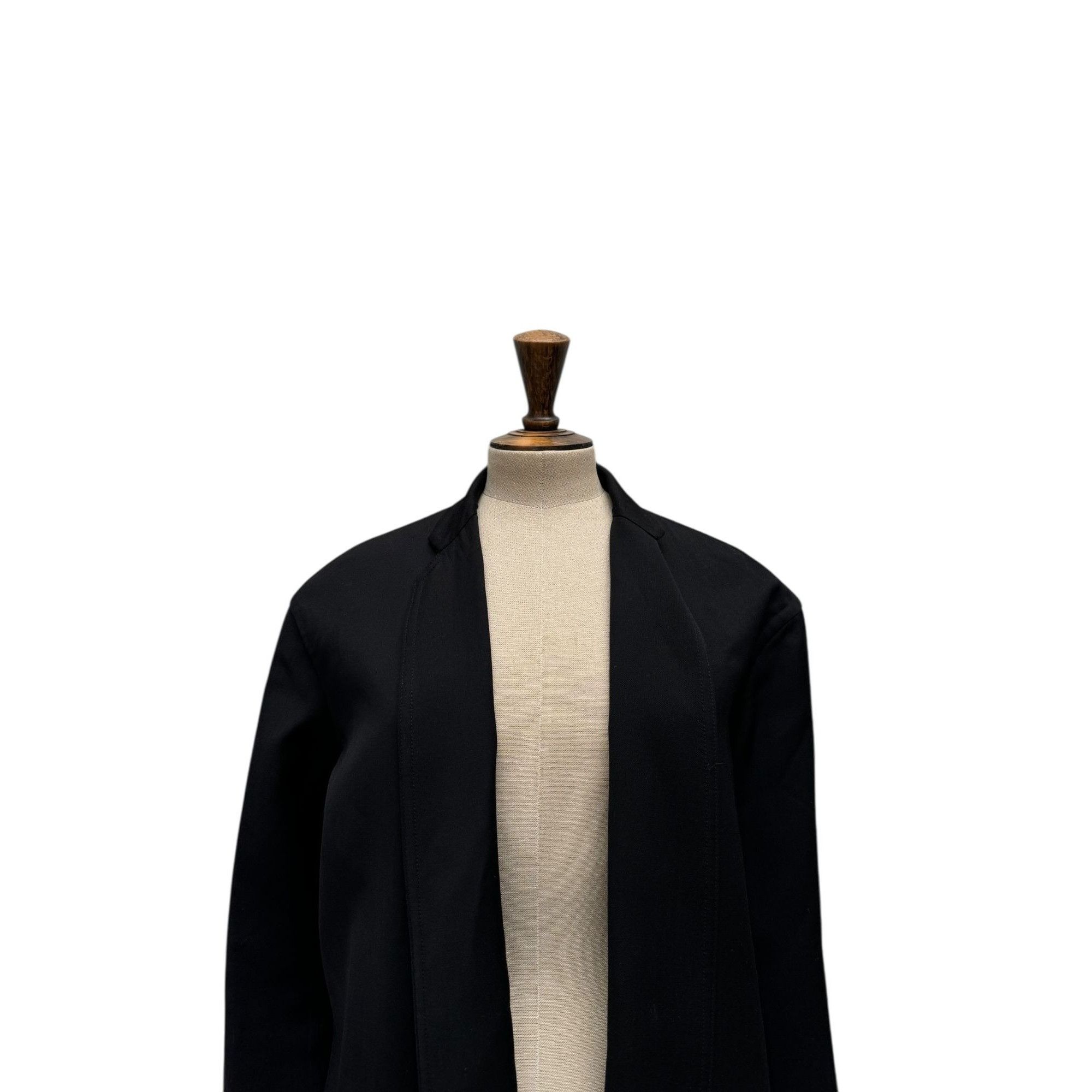 Celine Phoebe Philo Black Wool Coat Size S / US 4 / IT 40 - 3 Thumbnail