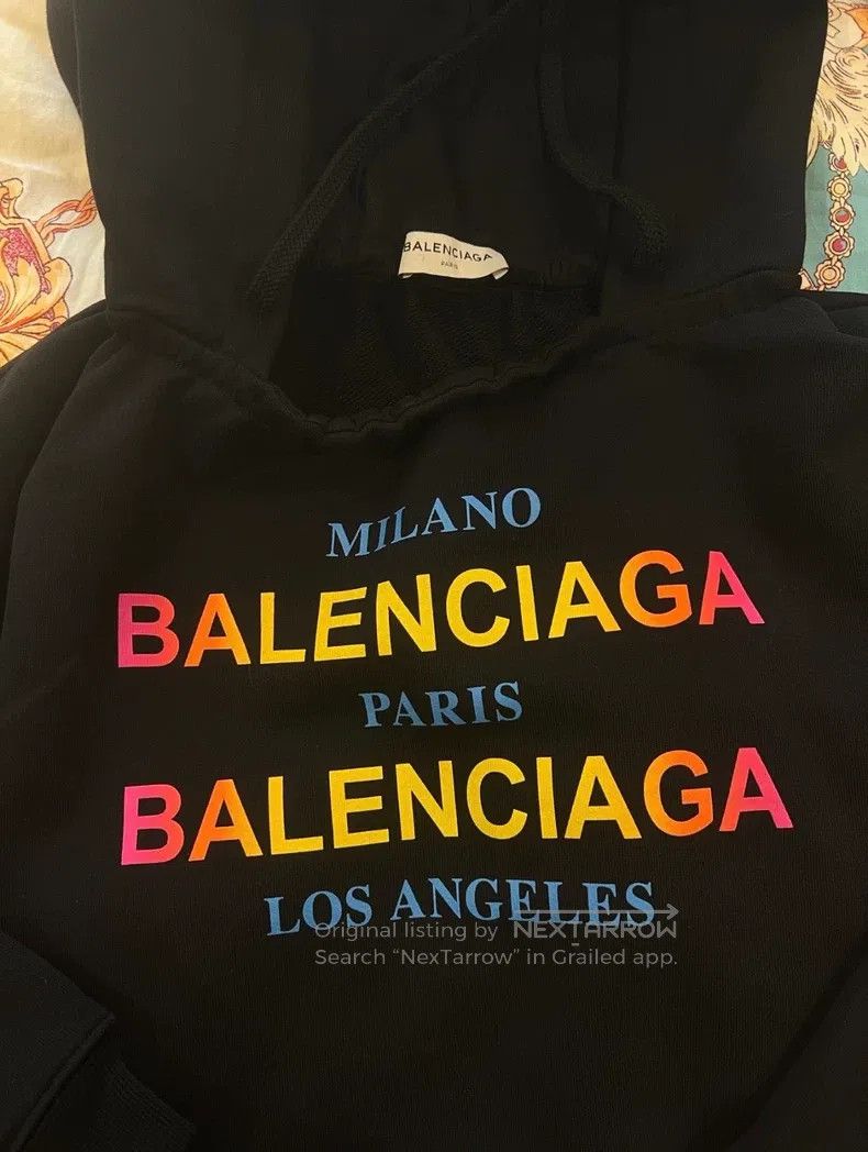 Balenciaga Balenciaga Sweatshirt with rainbow lettering logo, very tr Size US M / EU 48-50 / 2 - 5 Thumbnail