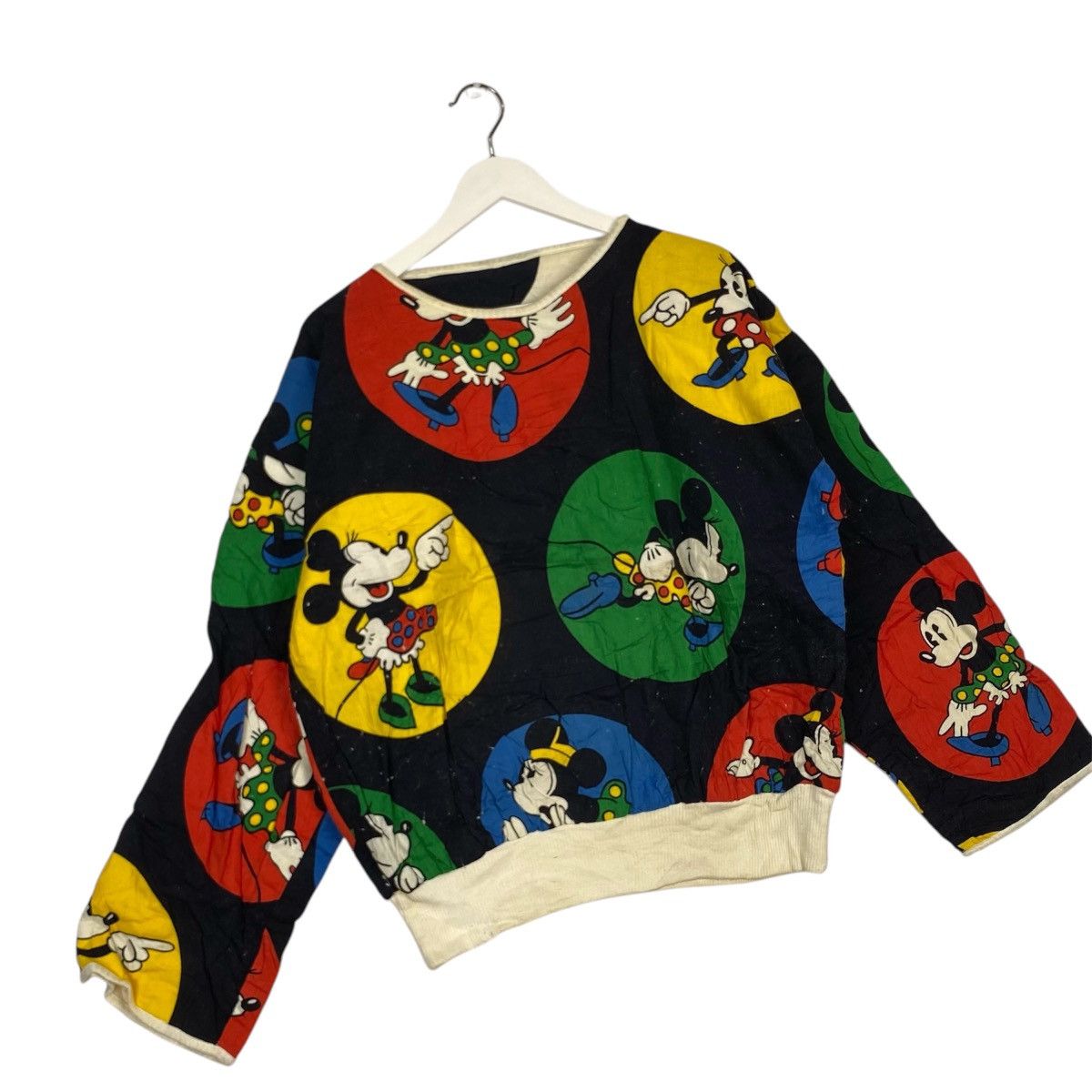 Disney × Mickey Mouse × Vintage 90s Disney Reversable Mickey Mouse Sweatshirt Size US L / EU 52-54 / 3 - 3 Thumbnail