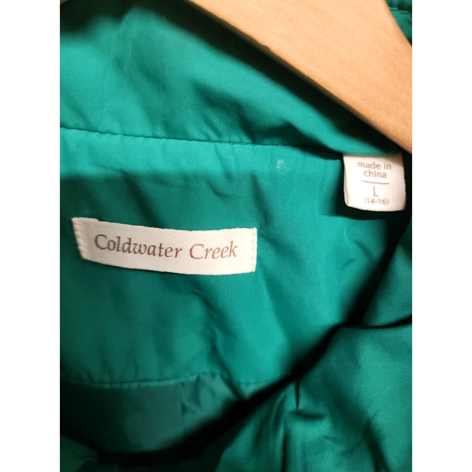 Coldwater Creek Coldwater Creek Vest Womens Green Quilted Sleeveless Outdoor Size L Size L / US 10 / IT 46 - 3 Thumbnail