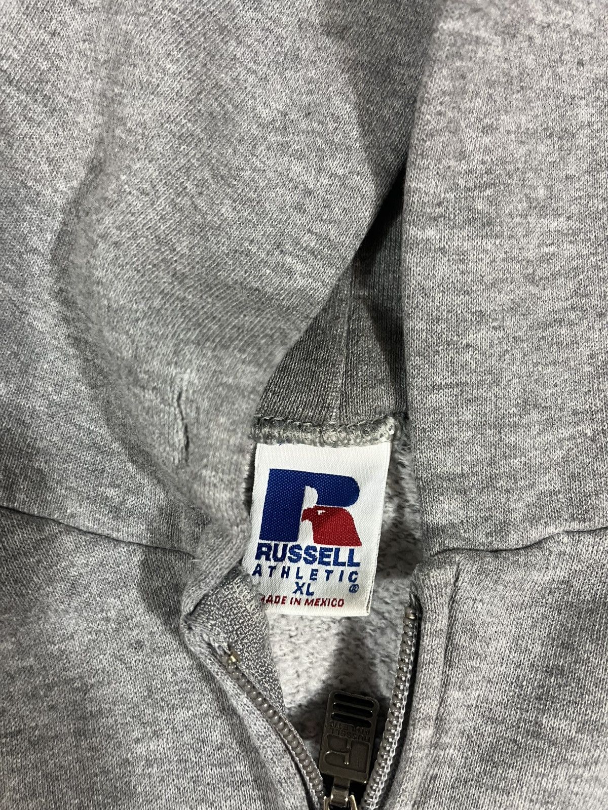 Russell Athletic Vintage Y2K Russell Athletic Zip Up Hoodie Sweatshirt Grey Size US XL / EU 56 / 4 - 6 Thumbnail