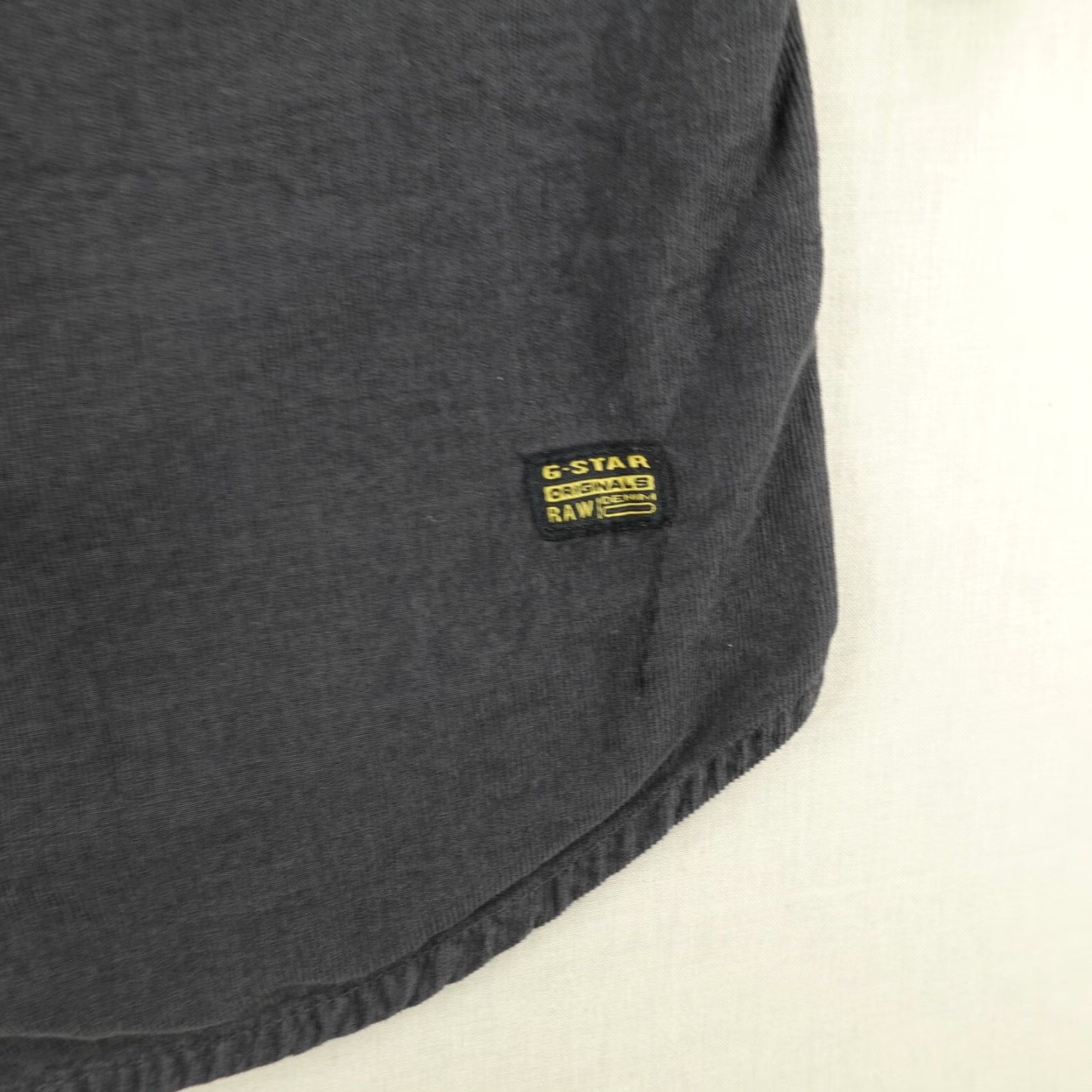 G-Star VINTAGE G-Star Raw Corduroy Shirt Mens Large Gray Long Sleeve Button-Up Casual Size US L / EU 52-54 / 3 - 4 Thumbnail