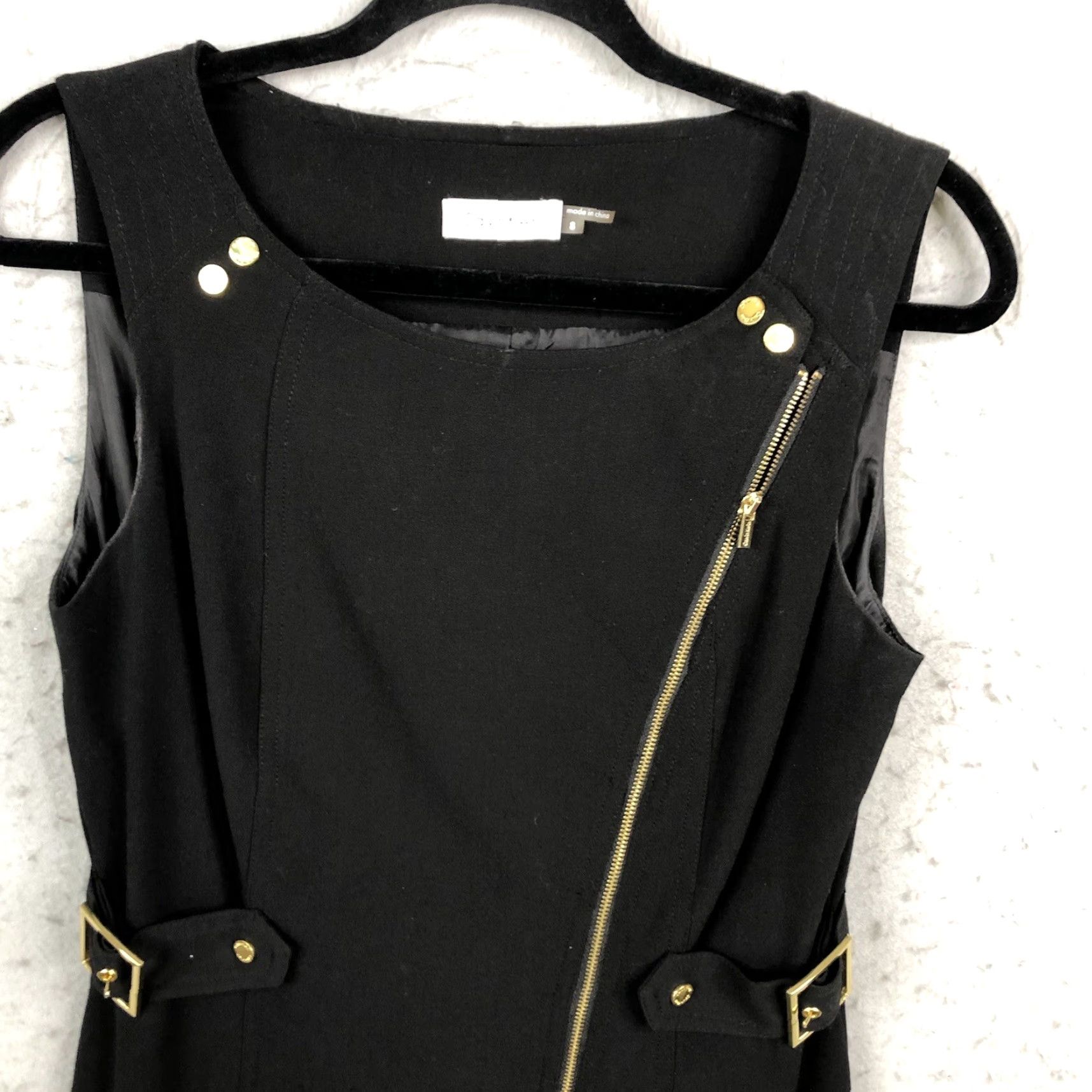 Calvin Klein Calvin Klein Dress Womens 8 Black Sleeveless Scuba Ponte Knit Office Modern Size M / US 6-8 / IT 42-44 - 2 Thumbnail
