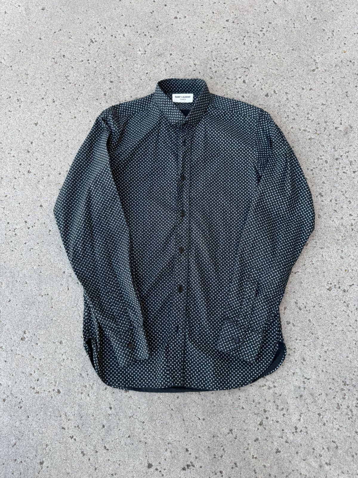 Saint Laurent Paris Saint Laurent Paris Dollar Sign Button Up Shirt Size US L / EU 52-54 / 3 - 1 Thumbnail