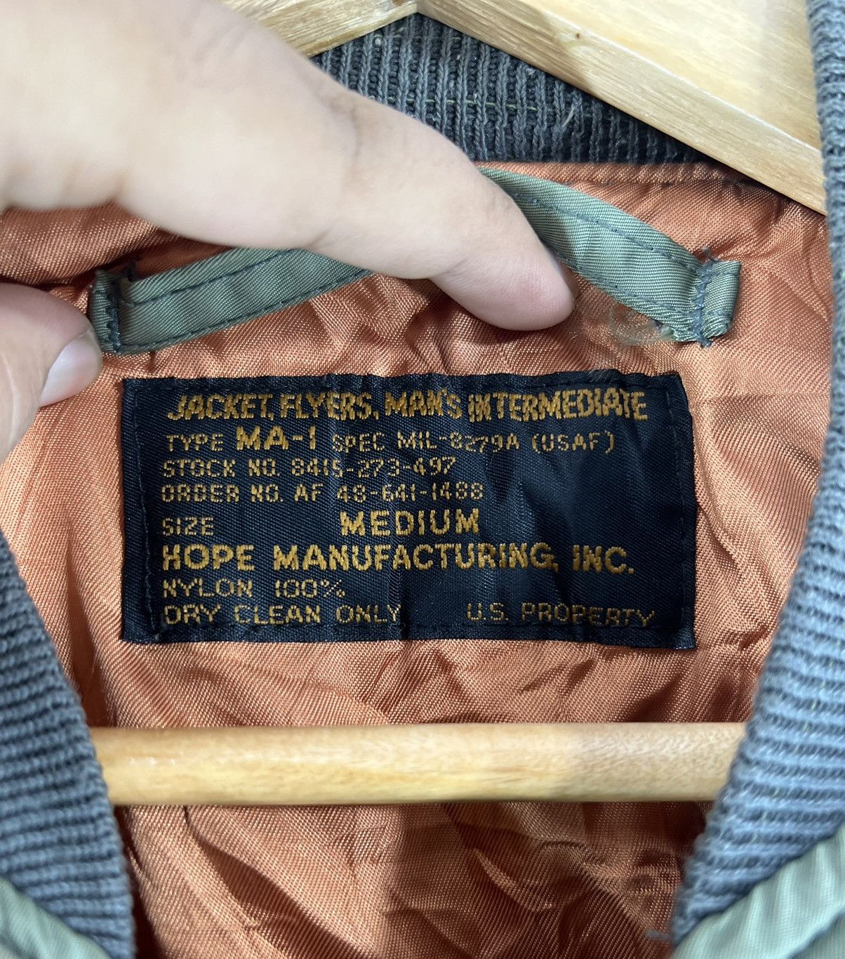 Alpha Industries Vintage Scovill 60's Hope Mfg Faded Bomber Jacket Size US M / EU 48-50 / 2 - 3 Thumbnail
