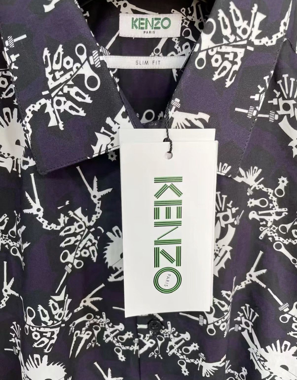Kenzo KENZO 100% Cotton Long Sleeve Shirt J30 Size US S / EU 44-46 / 1 - 3 Thumbnail