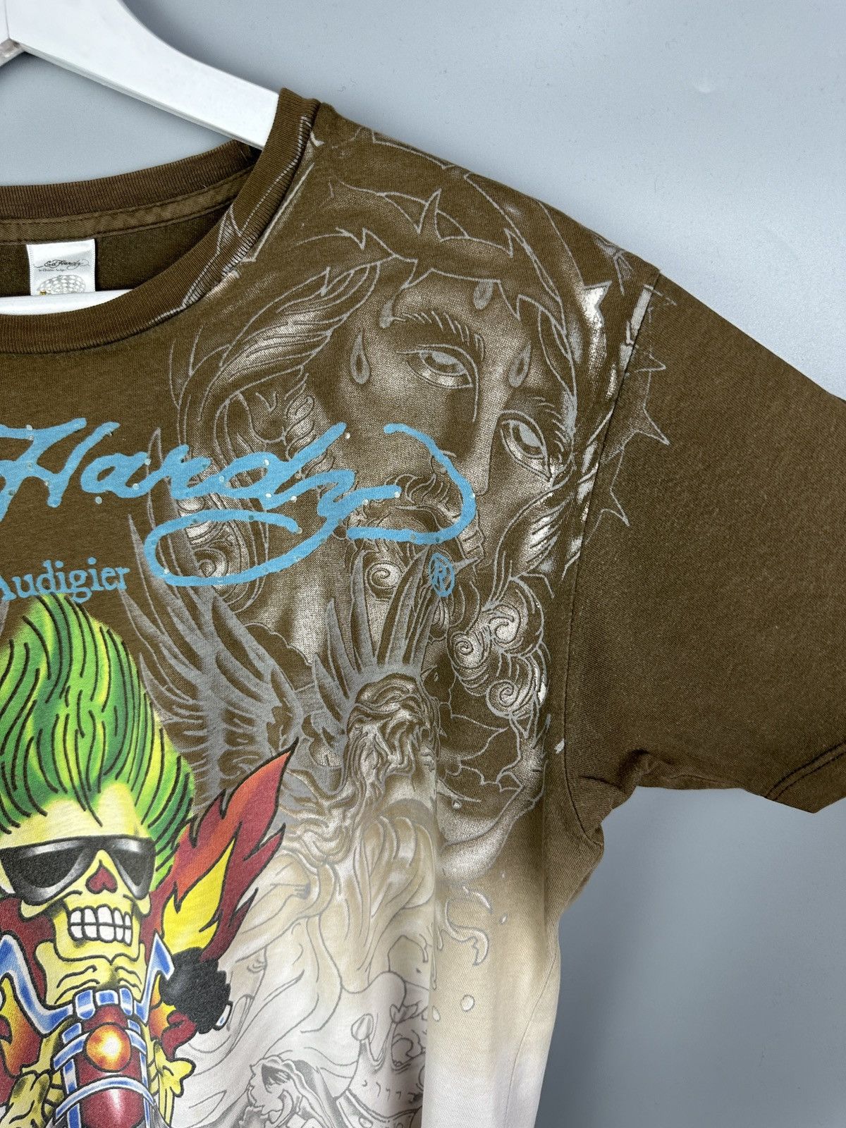 Ed Hardy Y2K Ed Hardy Skull Affliction Opium TShirt Tee Rhinestones Size US M / EU 48-50 / 2 - 12 Thumbnail