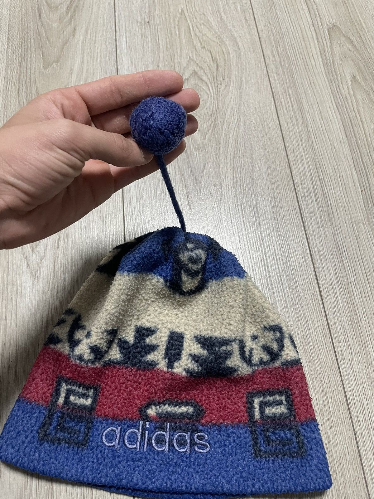 Adidas Vintage 80s Adidas Ski Hat Wool Beanie Made in Taiwan Size ONE SIZE - 2 Thumbnail