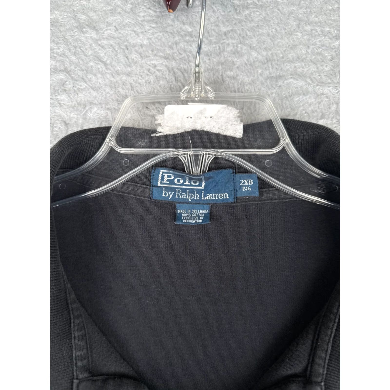 Ralph Lauren VINTAGE Ralph Lauren Polo Shirt Adult 2XL Black Cotton Short Sleeve Casual Sports Size US XXL / EU 58 / 5 - 7 Thumbnail