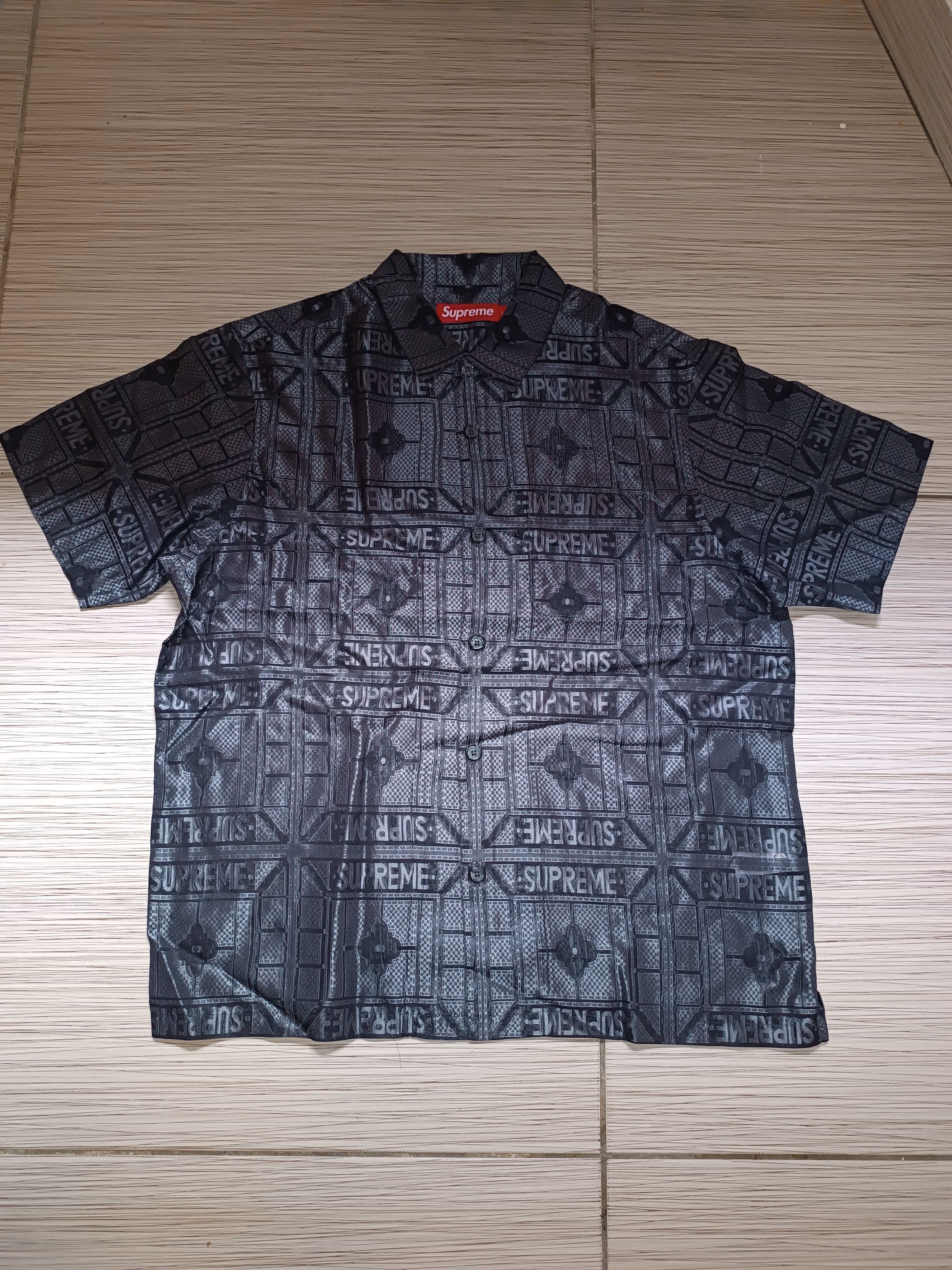 Supreme Supreme Tray Jacquard S/S shirt black Size US L / EU 52-54 / 3 - 2 Thumbnail