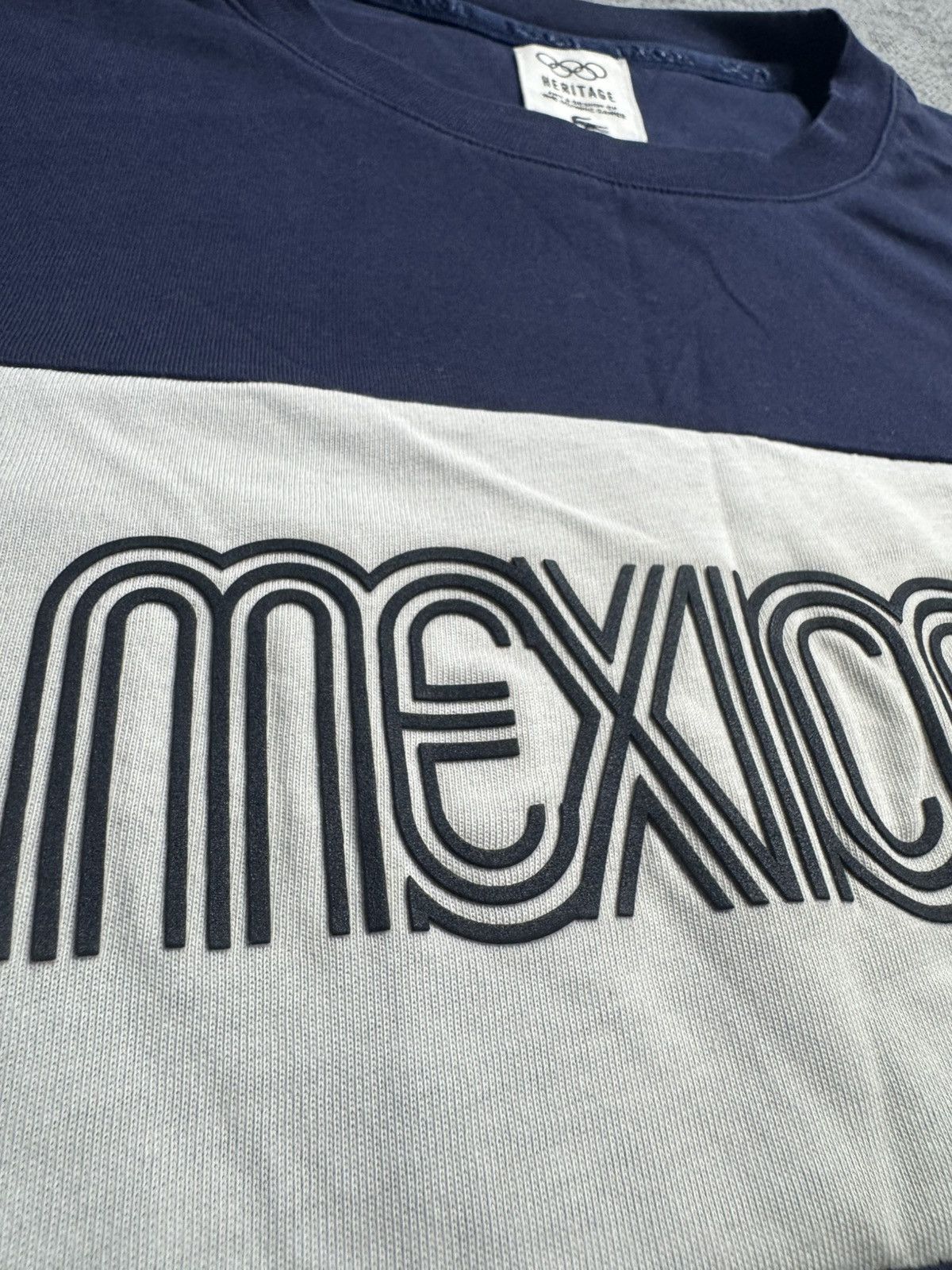 Lacoste Vintage Lacoste Heritage Big Logo navy T-Shirt olympic game Size US S / EU 44-46 / 1 - 2 Thumbnail