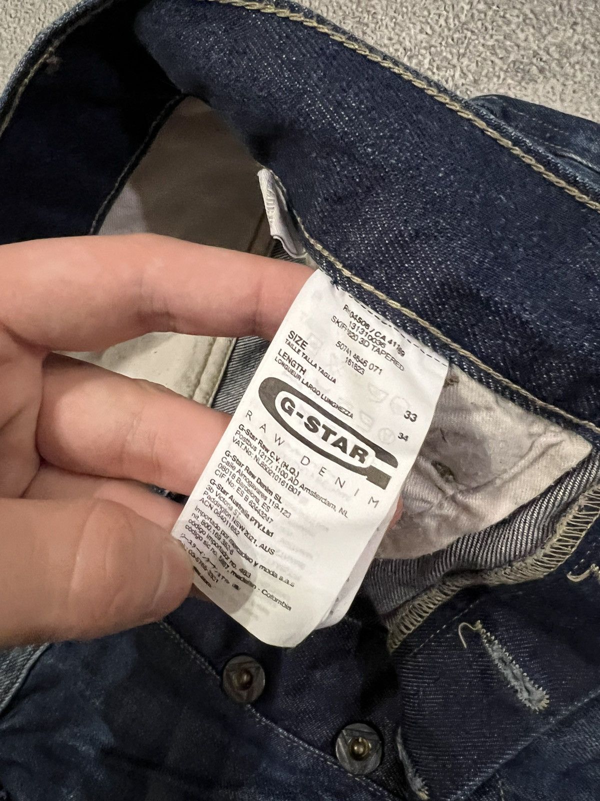 G-Star Vintage Y2k G Star Raw Avant Garde Pocket Denim Jeans 00’s Size US 33 - 13 Thumbnail