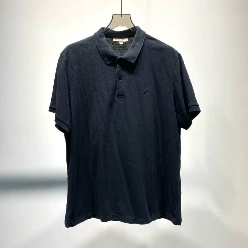 Burberry Burberry Black Cotton Men's Polo Shirt Size US XXL / EU 58 / 5 - 1 Thumbnail