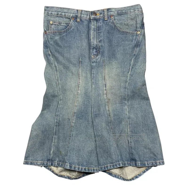 Junya Watanabe JUNYA WATANABE size S Deconstructed Low-Rise Denim Capris Size 23" - 3 Thumbnail