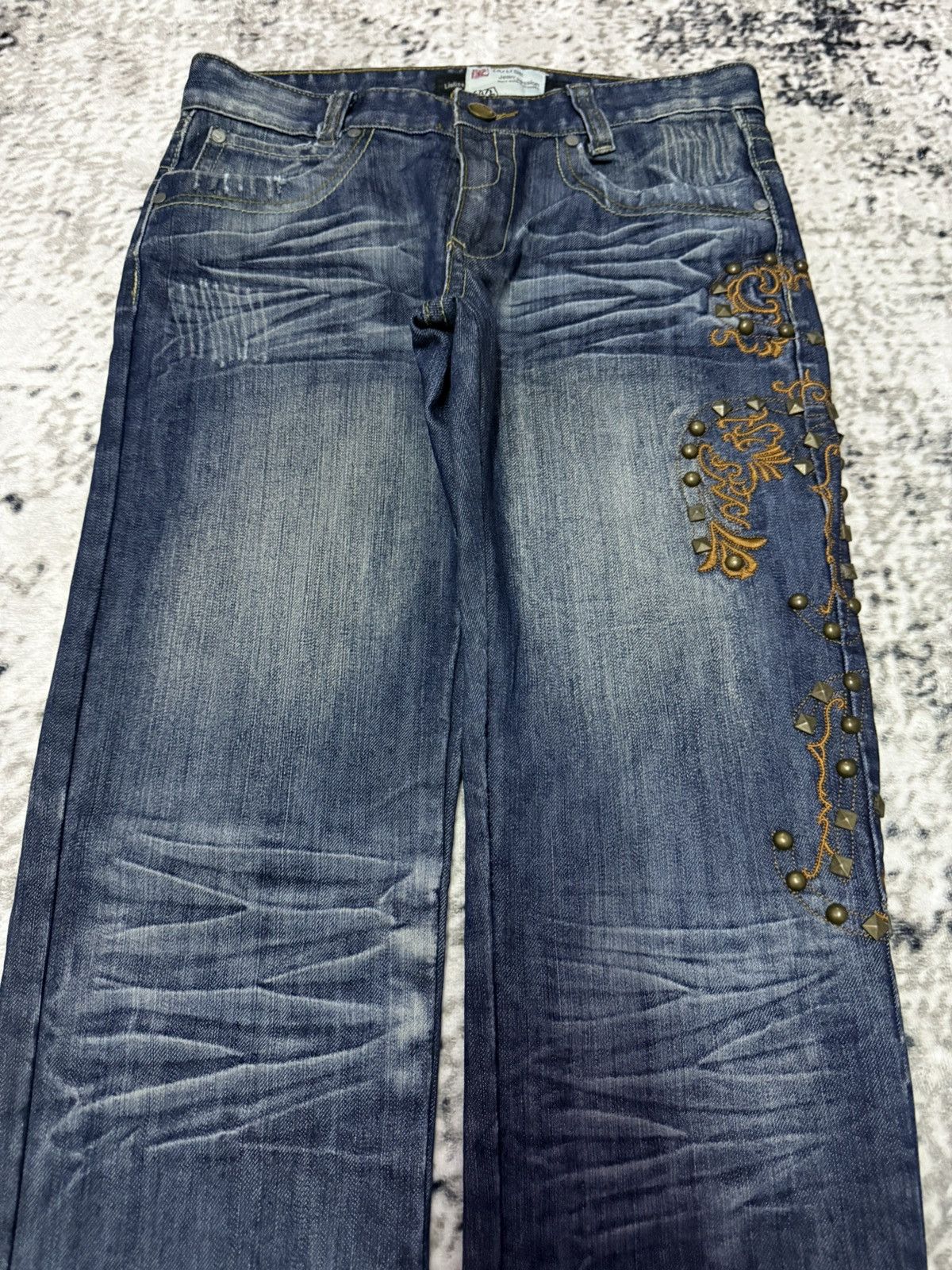 Japanese Brand Tornado Mart Style Studded Tribal Denim Japanese Brand Size US 30 / EU 46 - 3 Thumbnail
