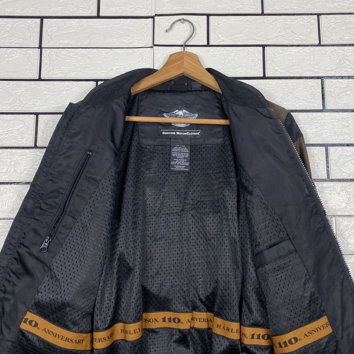 Harley Davidson 📌Vintage Biker Jacket Harley Davidson Spell Out Big Logo Size US S / EU 44-46 / 1 - 15 Thumbnail