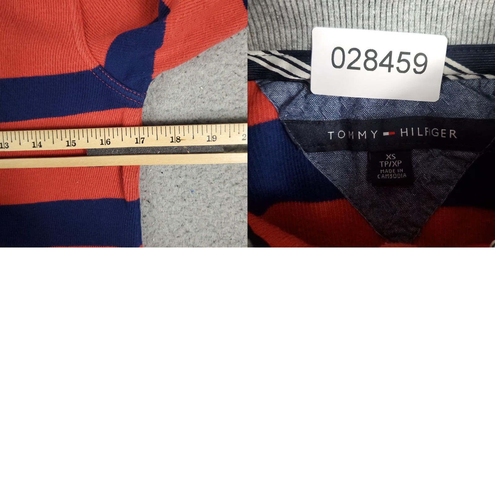 Tommy Hilfiger VINTAGE Tommy Hilfiger Women's Sweater XS Blue Striped Pullover Knit Long Sleeve Mock Neck Casual Fashion Size XS / US 0-2 / IT 36-38 - 8 Thumbnail