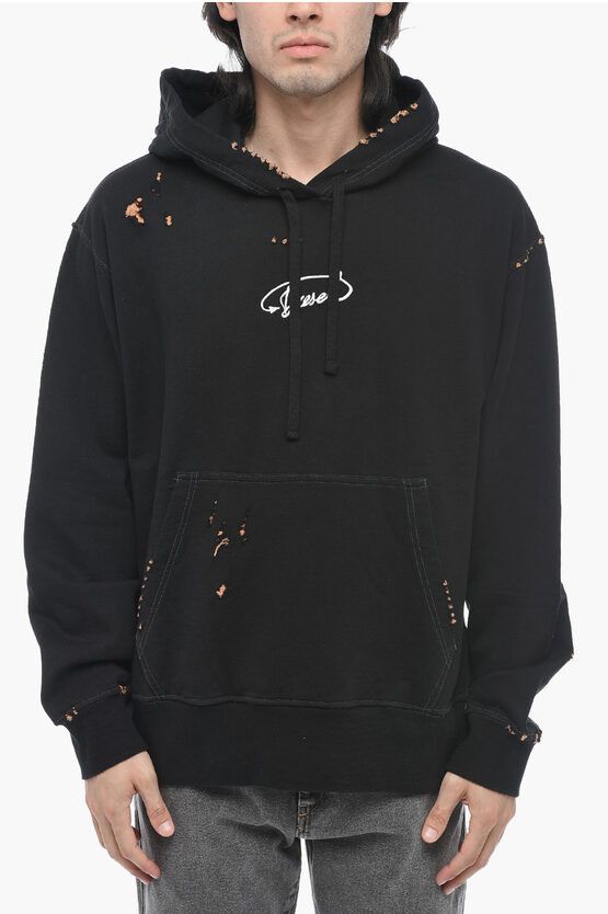 スウェット・トレーナー DIESEL S-macs biologic cotton sweatshirt with frontal logo Diesel S-Macs Biologic Cotton Sweatshirt With Frontal Logo
