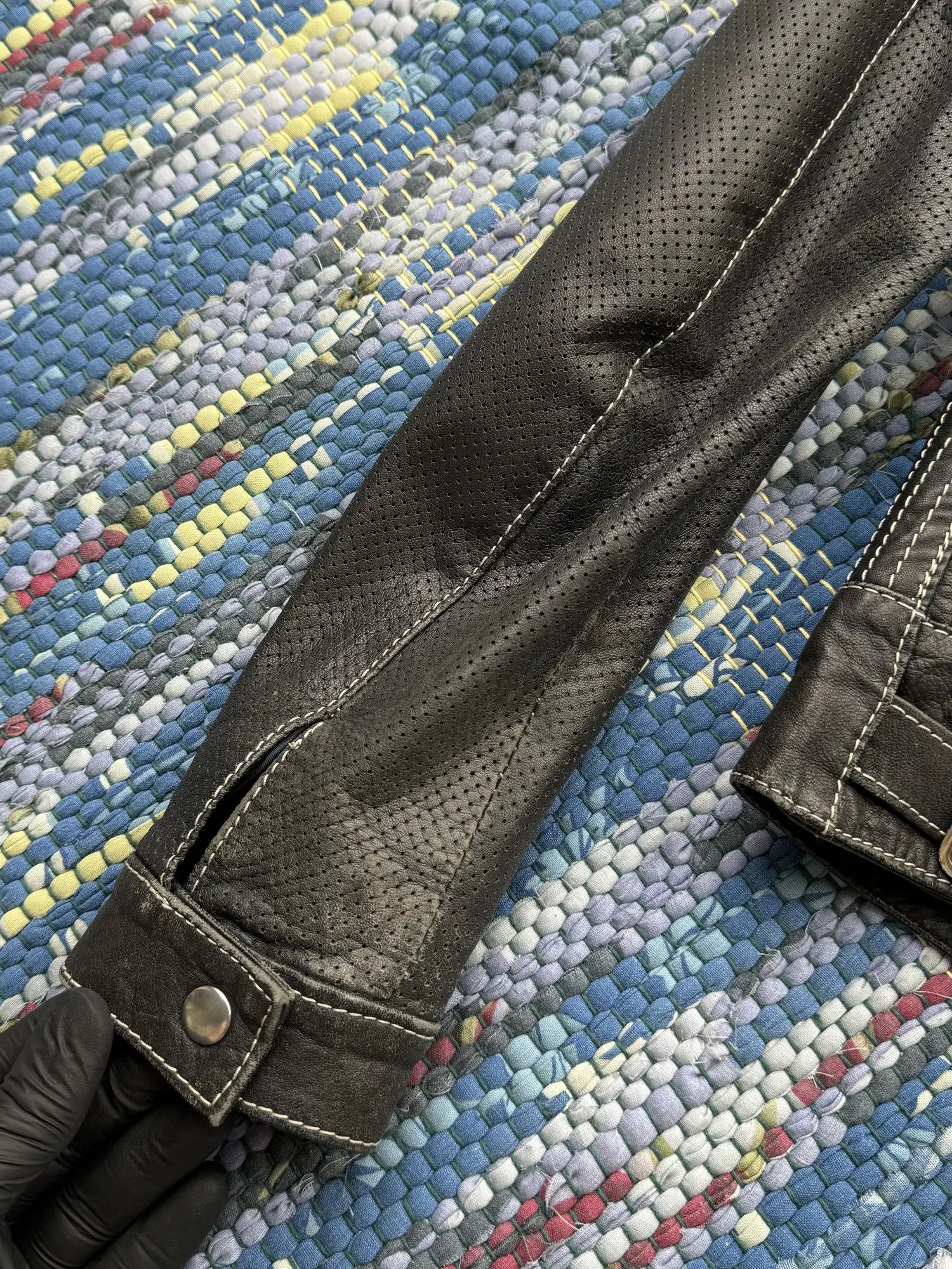 Japanese Brand Vintage Cropped Leather Jacket A418D15(15)(474) Size S / US 4 / IT 40 - 12 Thumbnail