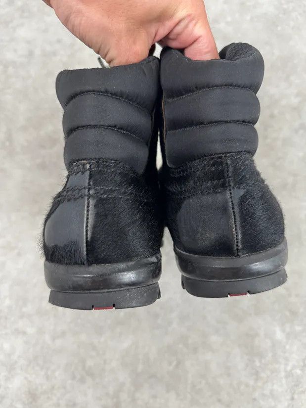 Prada 2000s Prada Pony Hair Leather Black High Shoes Size US 8.5 / EU 41-42 - 6 Thumbnail
