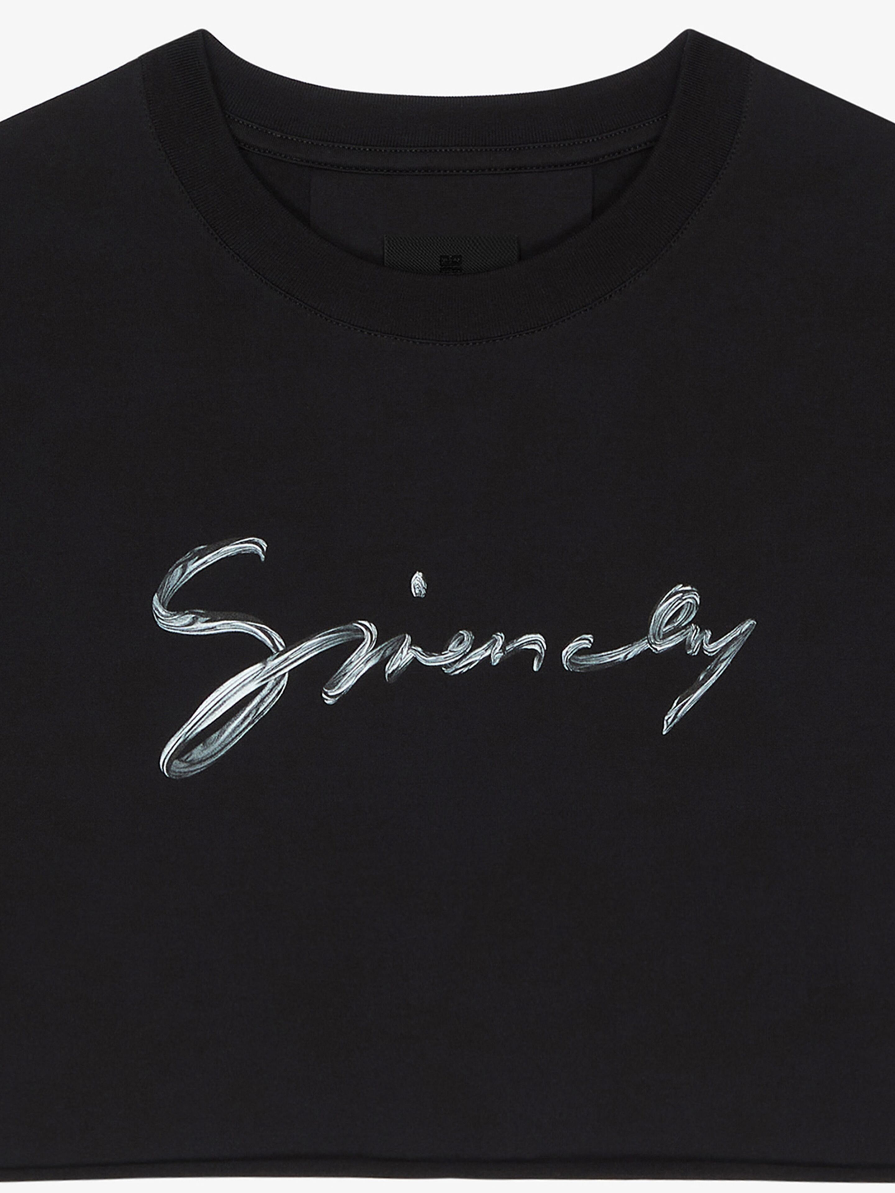 Givenchy oc11z0725 Cropped T-Shirt in Black Size S / US 4 / IT 40 - 4 Thumbnail
