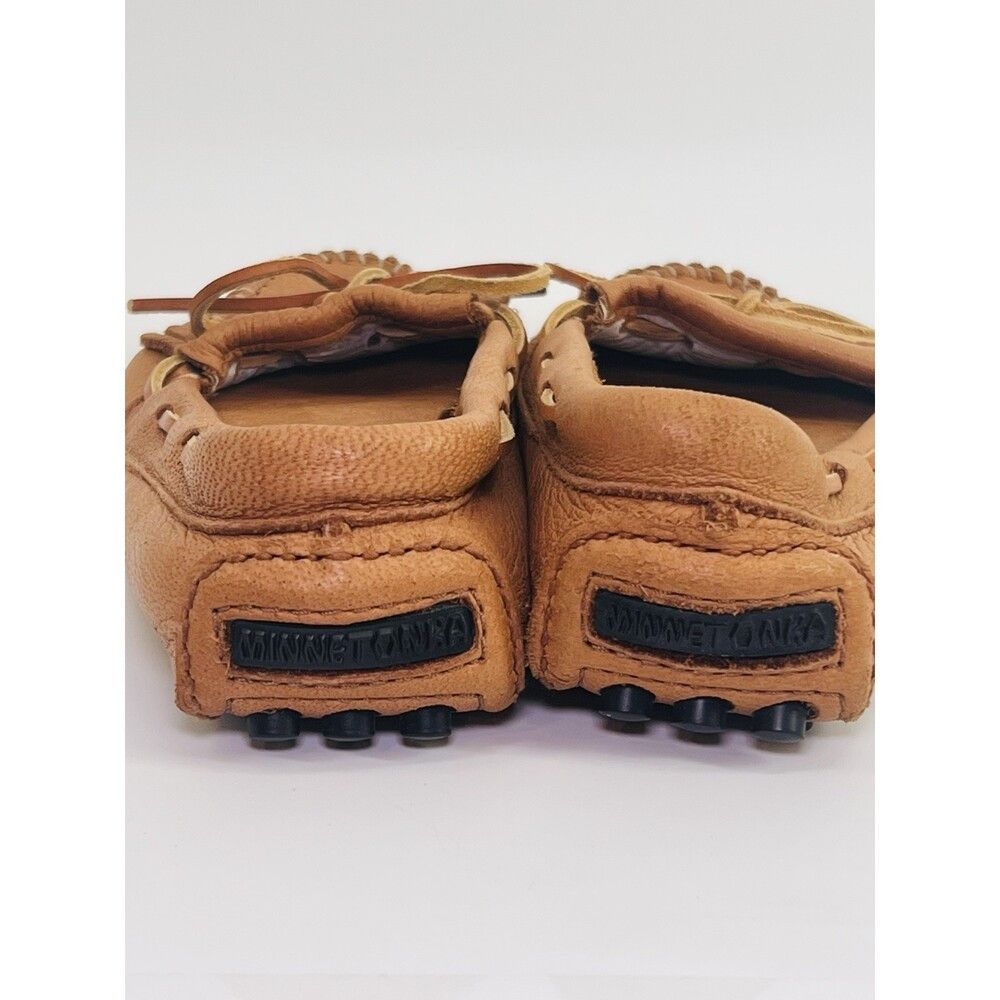 Minnetonka Minnetonka Moccasin Moose Hide Leather Driver Tan Handmade Size US 6.5 / IT 36.5 - 5 Thumbnail