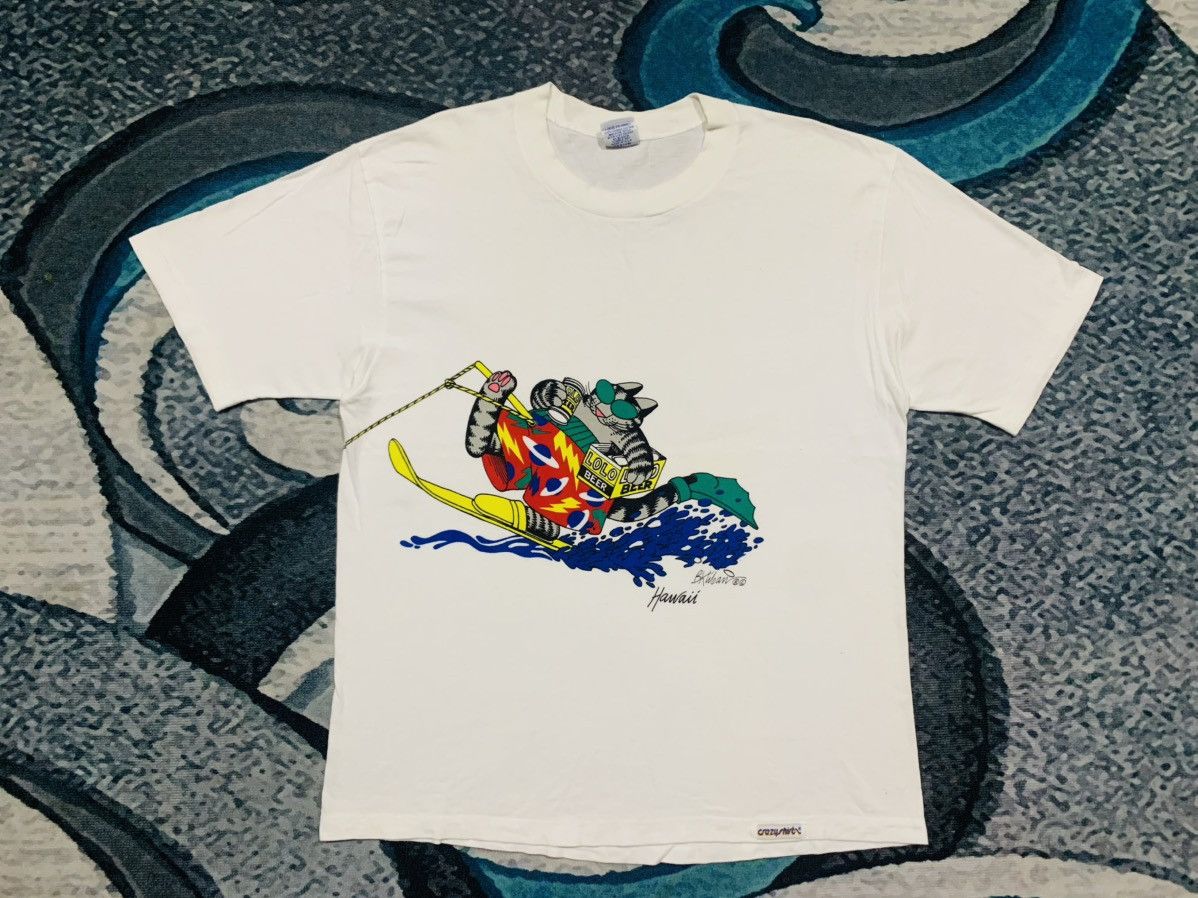 Vintage LASTDROP#$Vintage 90” Crazy Shirt Hawaii Lolo Beer MadeInUSA Size US M / EU 48-50 / 2 - 1 Thumbnail