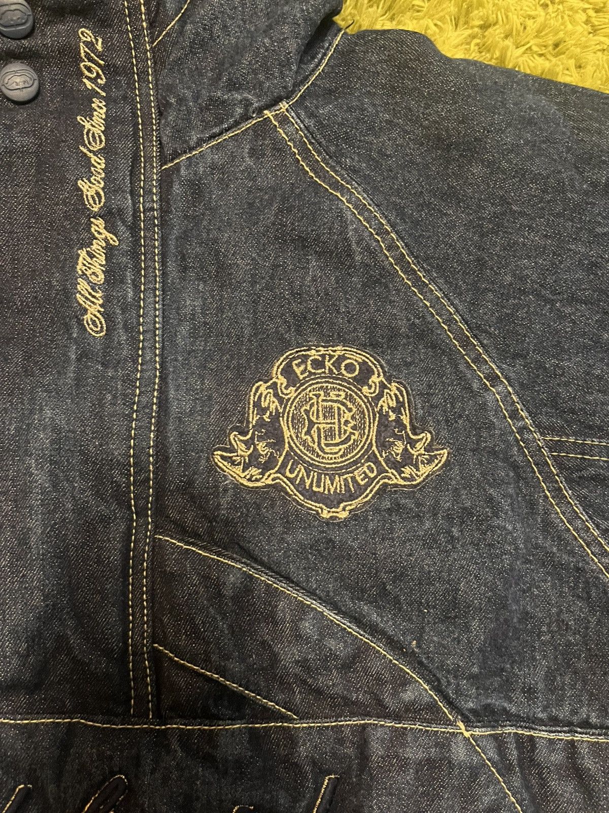 Ecko Unltd. Ecko Unlimited Denim Quarter-zip Jacket Size US M / EU 48-50 / 2 - 3 Thumbnail