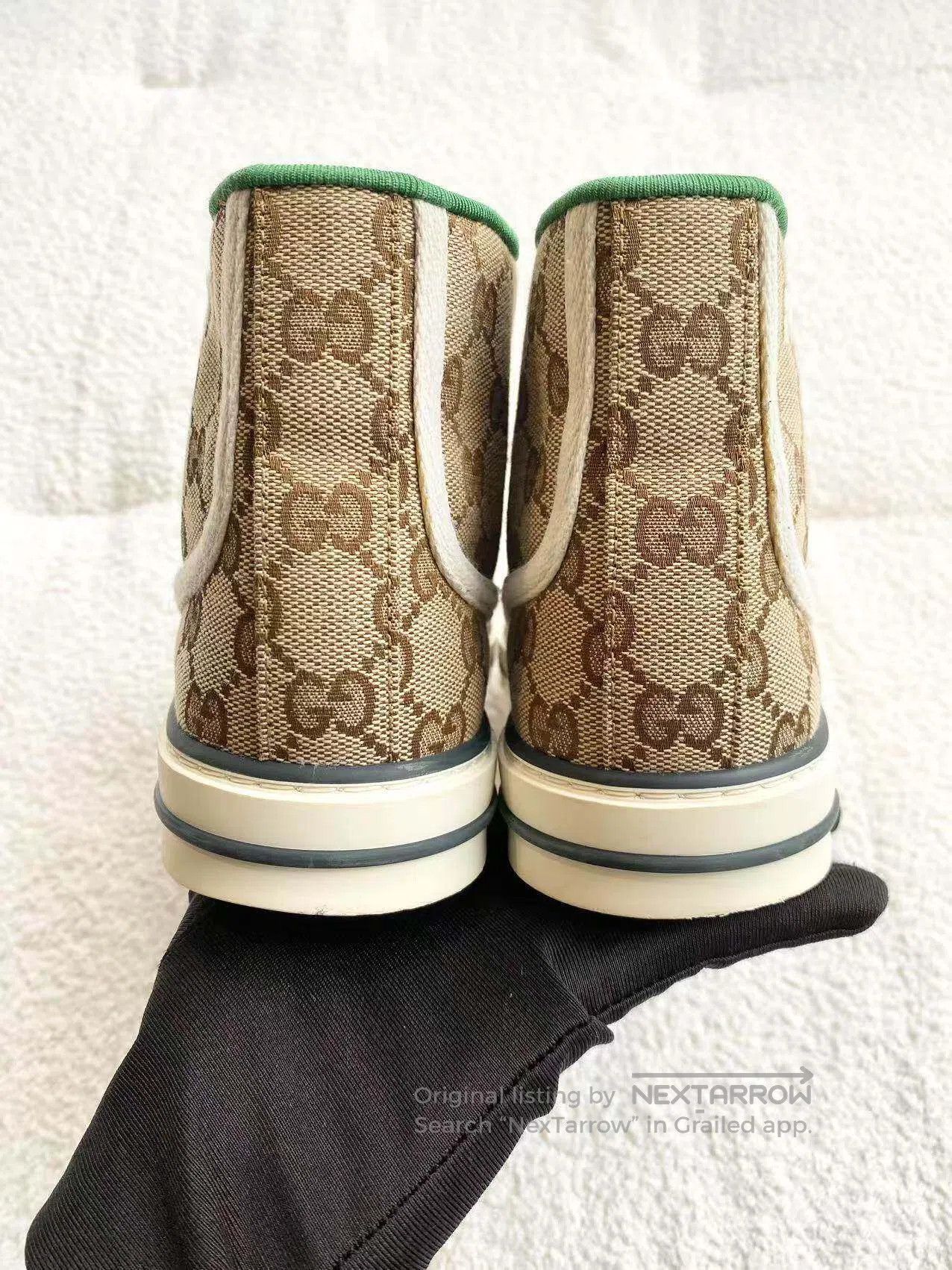 Gucci Guicci Presbyon full of logo classic high-top canvas shoes Size US 5.5 / IT 35.5 - 5 Thumbnail