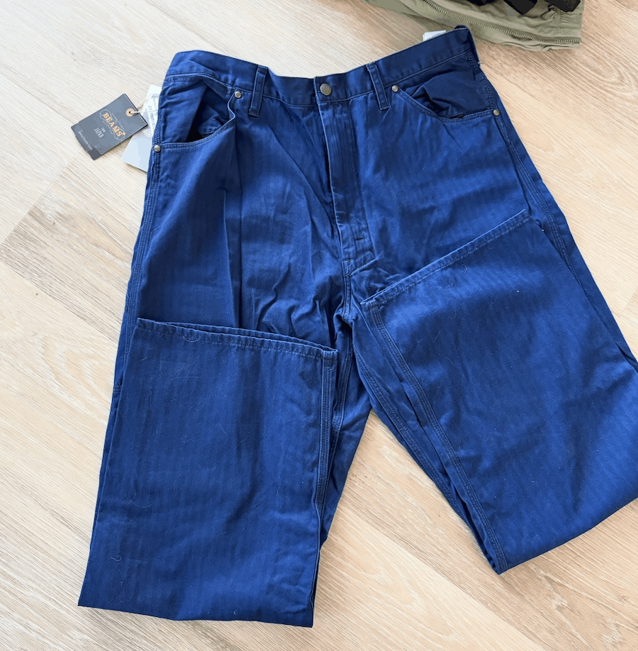 Beams Japan Beams Blue Painter Pants, Size L, New With Tags Size US 34 / EU 50 - 4 Thumbnail