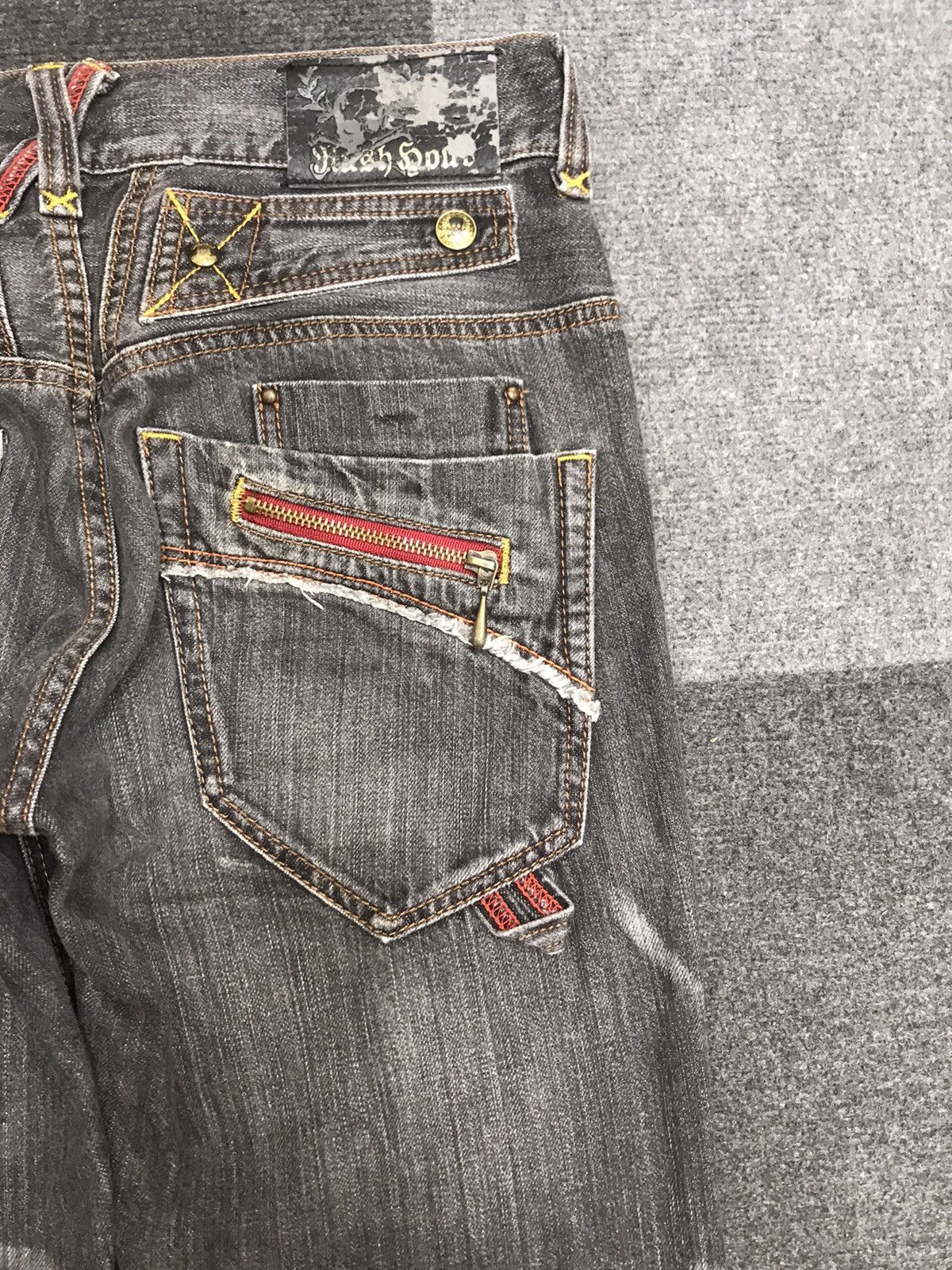Japanese Brand 💥FLARE💥Archival RushHour Japan Black Stone Wash Denim F168 Size US 32 / EU 48 - 10 Thumbnail