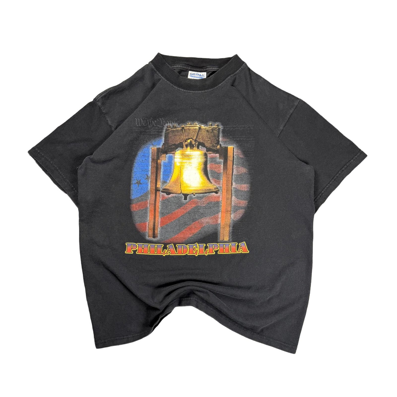 Gildan Vintage y2k Liberty Bell Philadelphia Tee Large Black Size US L / EU 52-54 / 3 - 1 Thumbnail