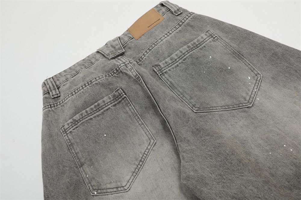 Japanese Brand × Jean Men's loose all-match distressed ink-washed scimitar jeans Size US 32 / EU 48 - 5 Thumbnail