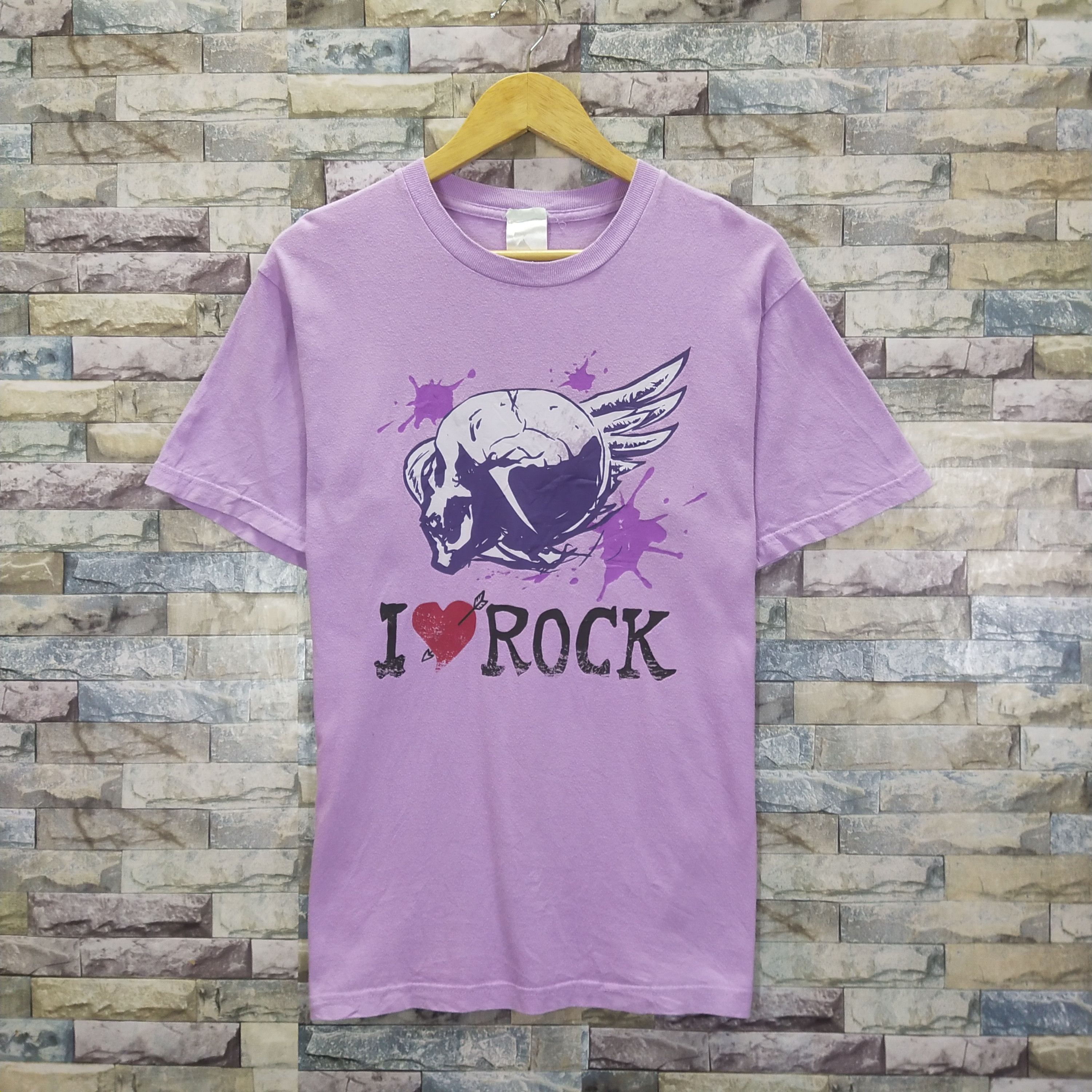 If Six Was Nine × Japanese Brand × Le Grande Bleu (L.G.B.) Crazy Skull I Love Rock Tshirt Size US M / EU 48-50 / 2 - 1 Thumbnail