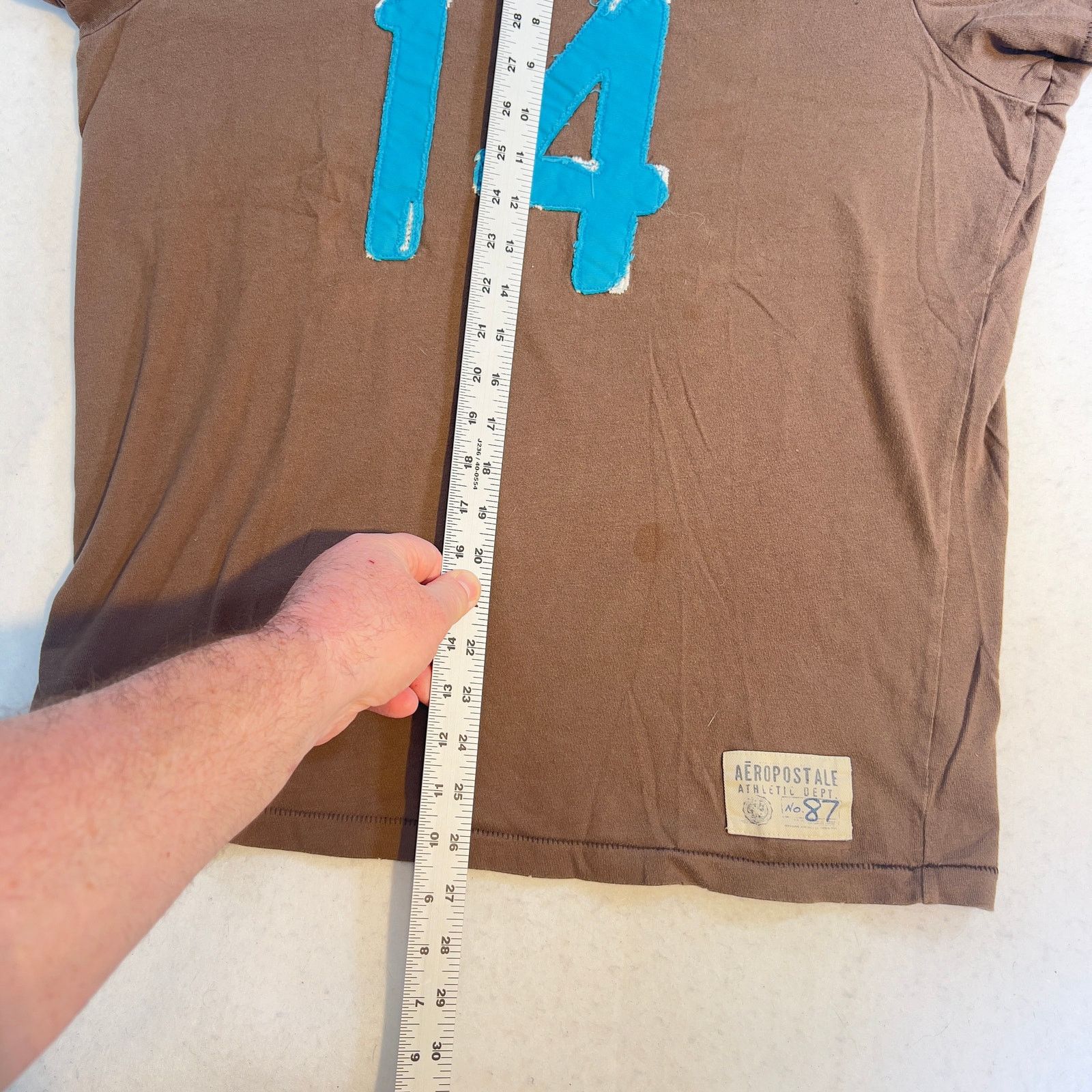 Aeropostale Aeropostale 1987 Varsity T-Shirt Woman L Distressed Vintage Size L / US 10 / IT 46 - 10 Thumbnail