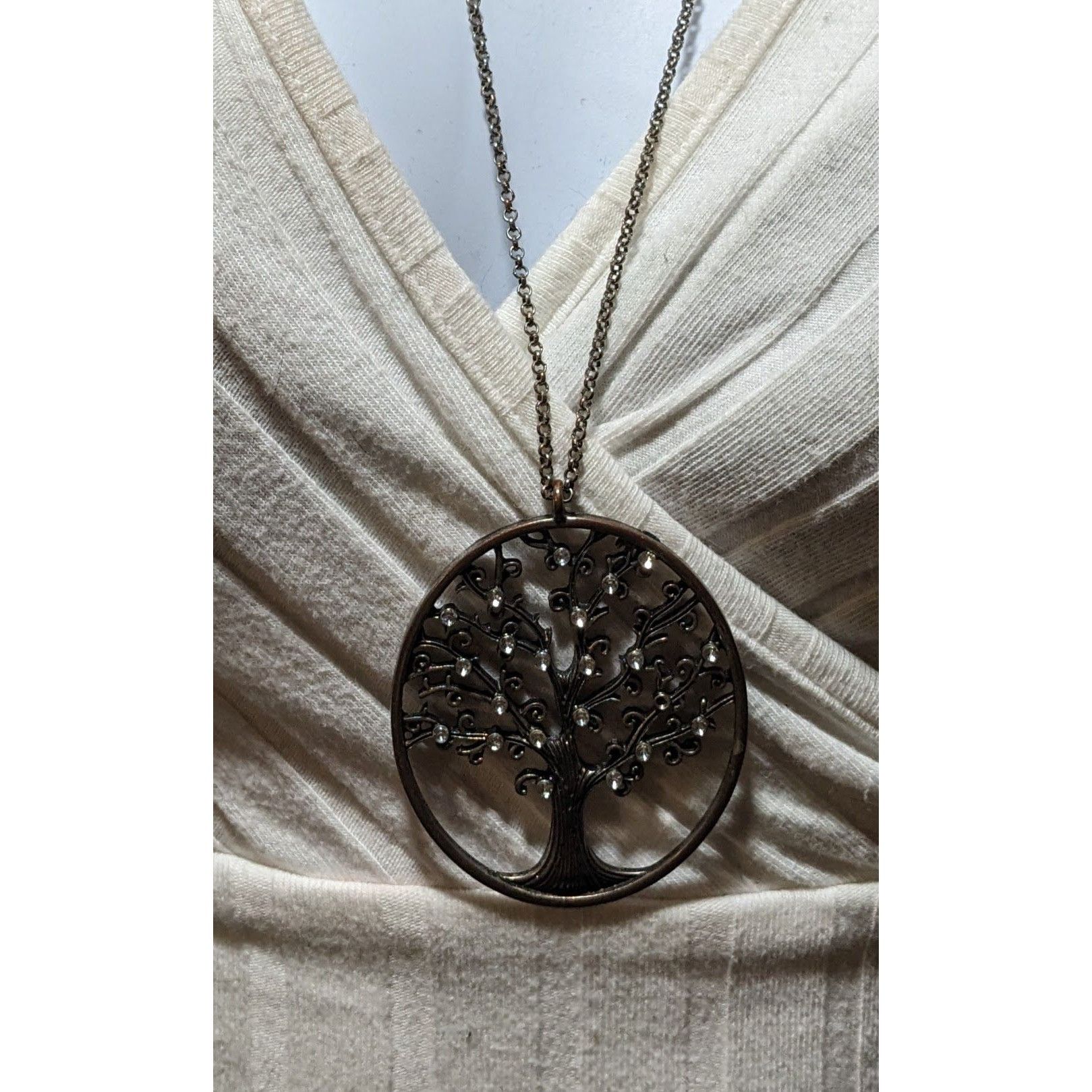 Other Silver Gemmed Tree Of Life Pendant Necklace Size ONE SIZE - 5 Thumbnail