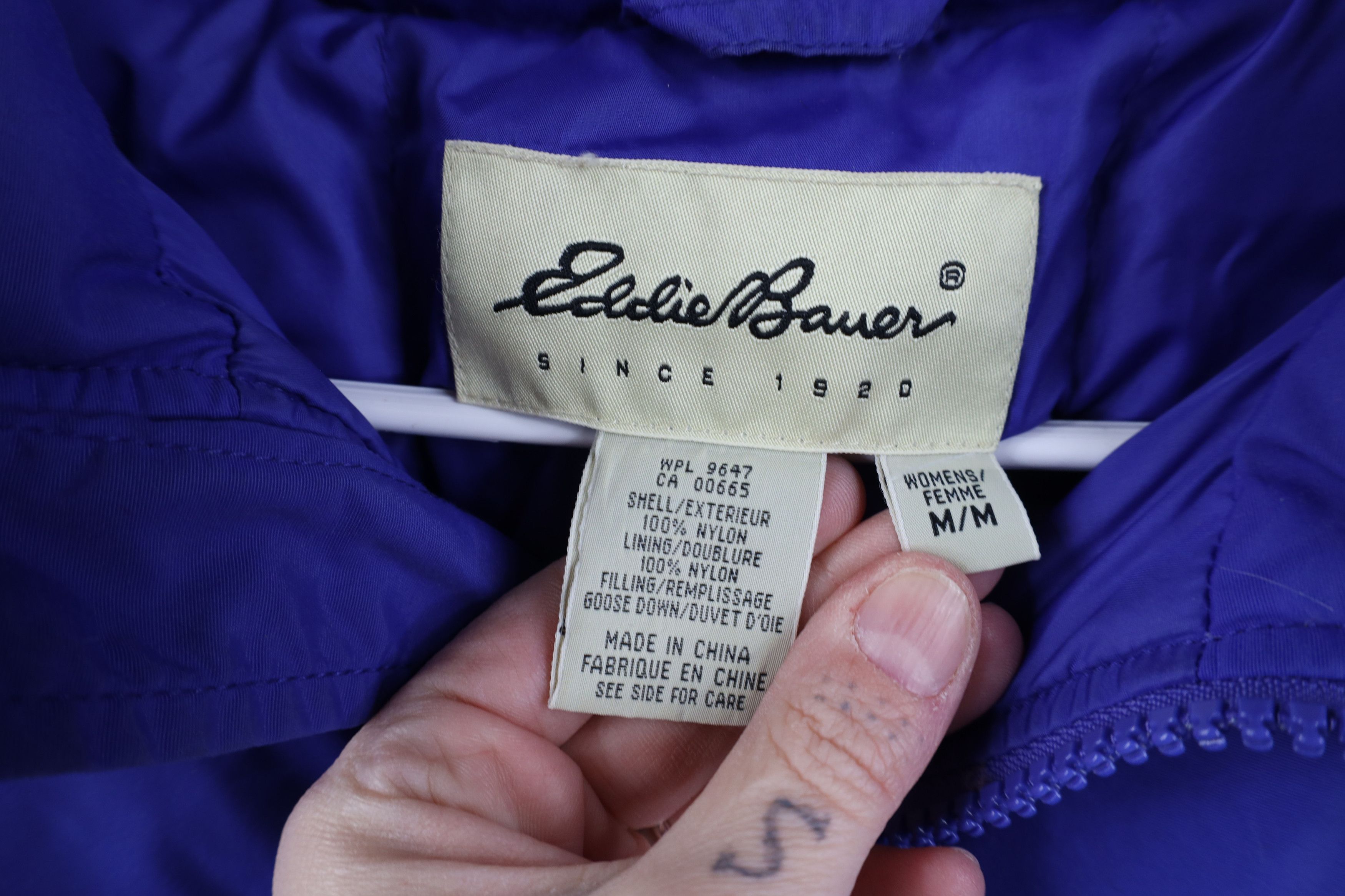 Eddie Bauer Vintage 90s Eddie Bauer Hooded Puffer Parka Jacket Purple Size M / US 6-8 / IT 42-44 - 10 Thumbnail